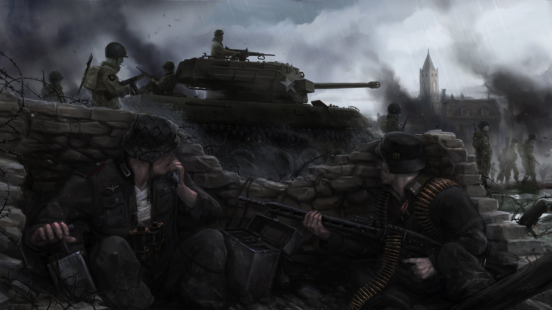 tank, M18 Hellcat, war, World War II HD Wallpaper