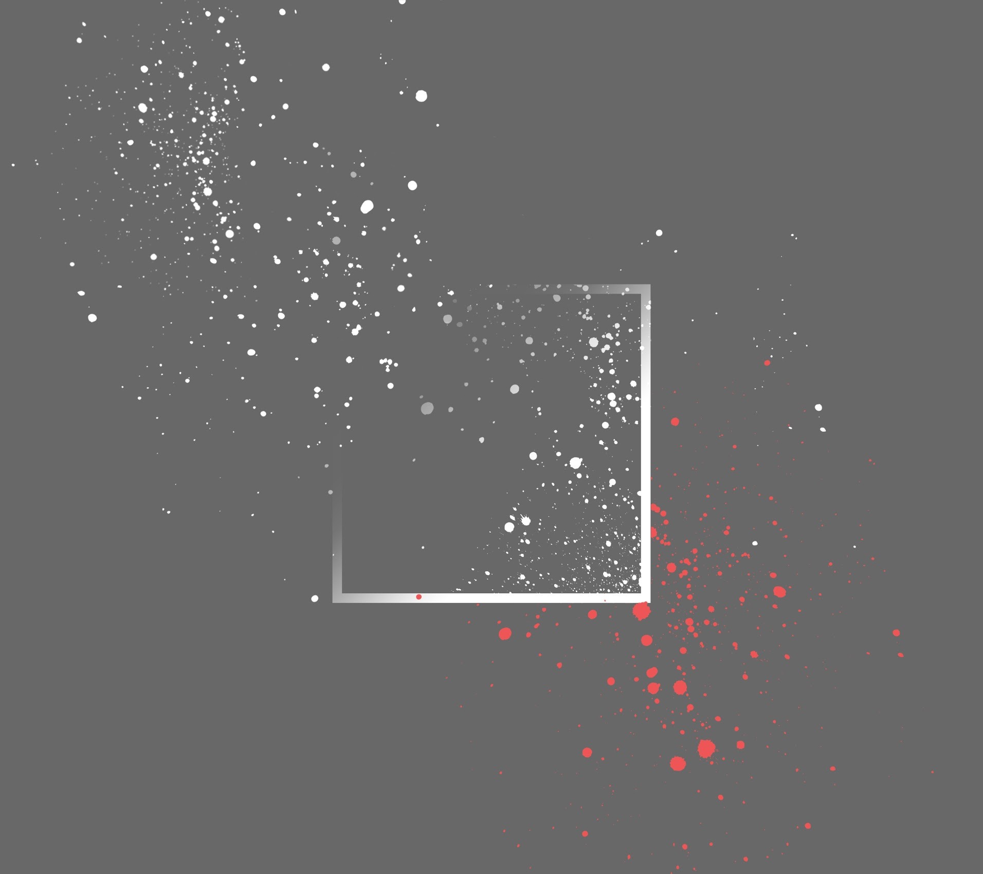 Abstract paint splatter with a square frame HD Wallpaper