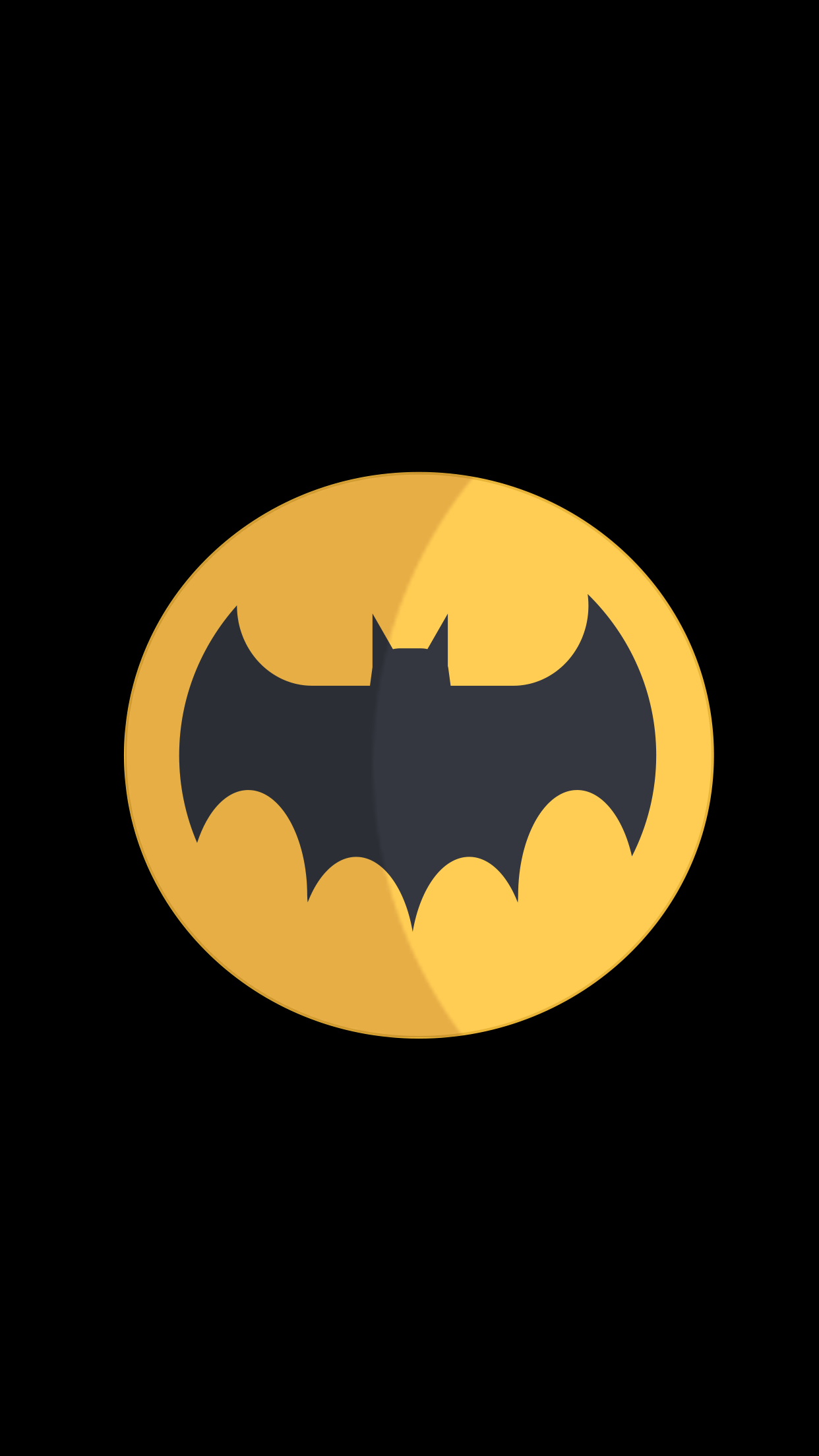 Batman logo on a yellow oval HD Wallpaper
