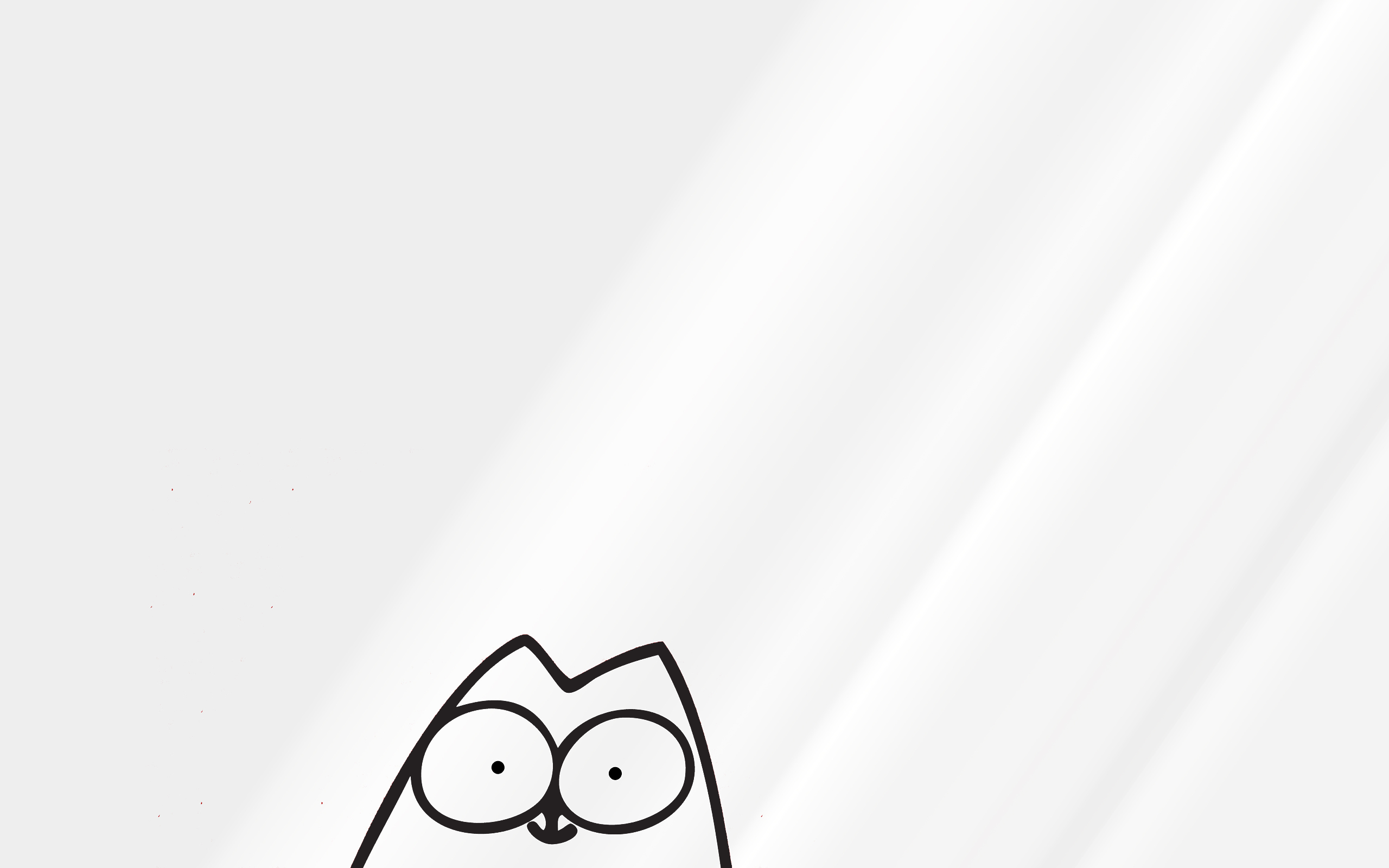 Simon's Cat drawing on a white background HD Wallpaper