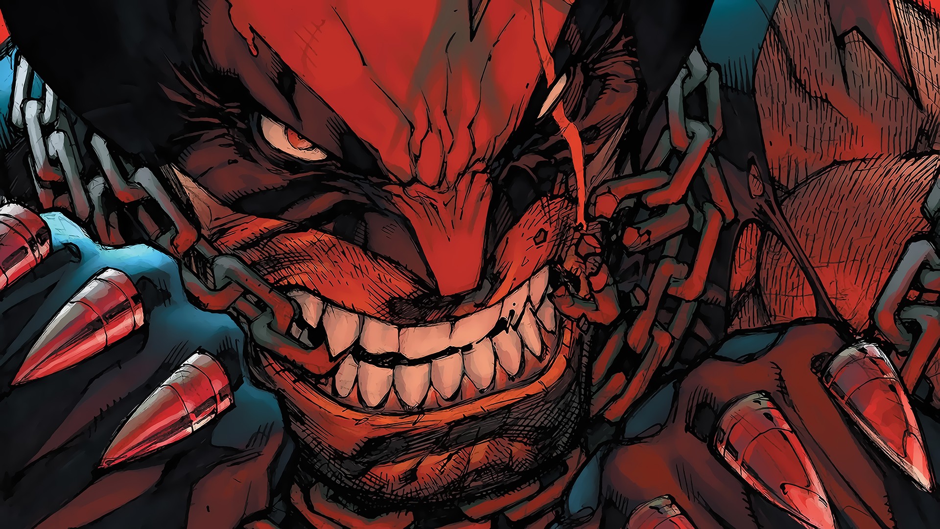 Wolverine with Spiked Gauntlets and Chains HD Wallpaper
