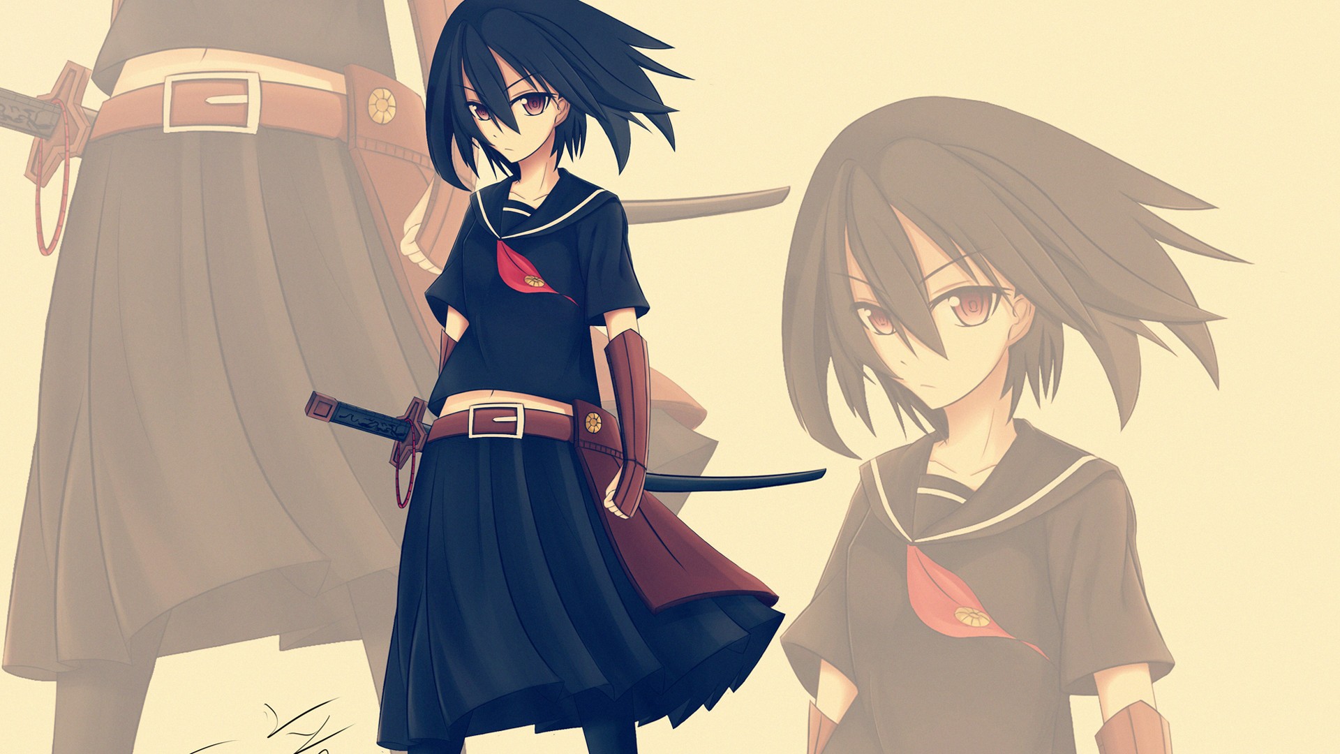 Kurome from Akame ga Kill! with Katana HD Wallpaper