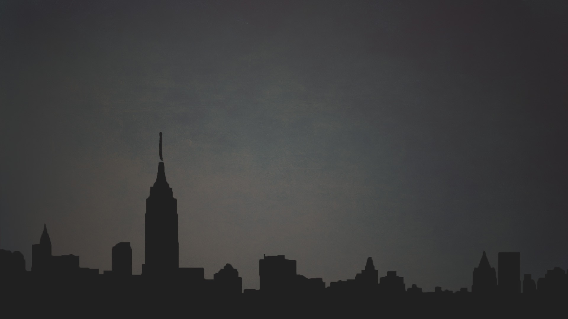 Empire State Building silhouette against a dark sky HD Wallpaper