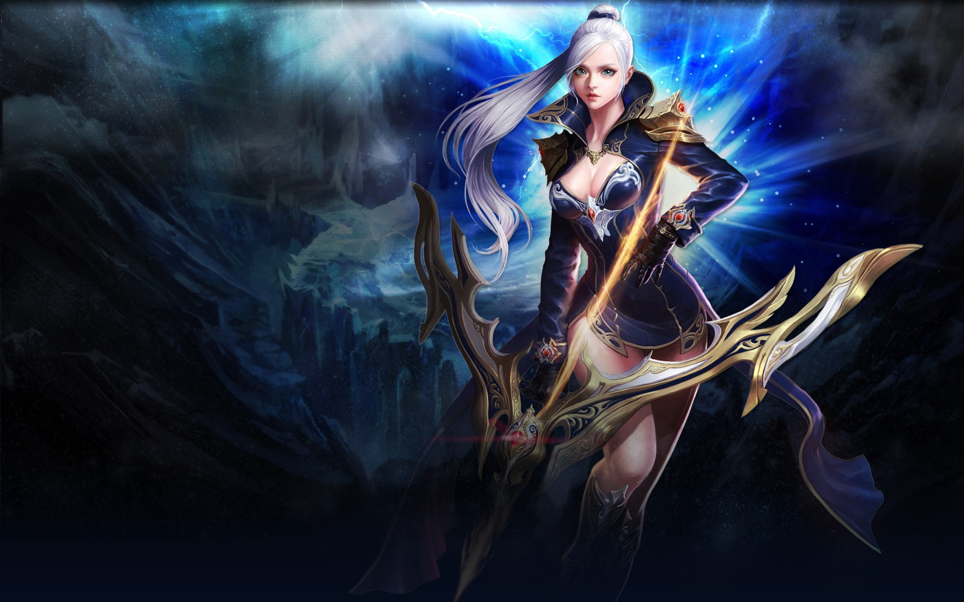 Fantasy art of a female archer with a bow HD Wallpaper