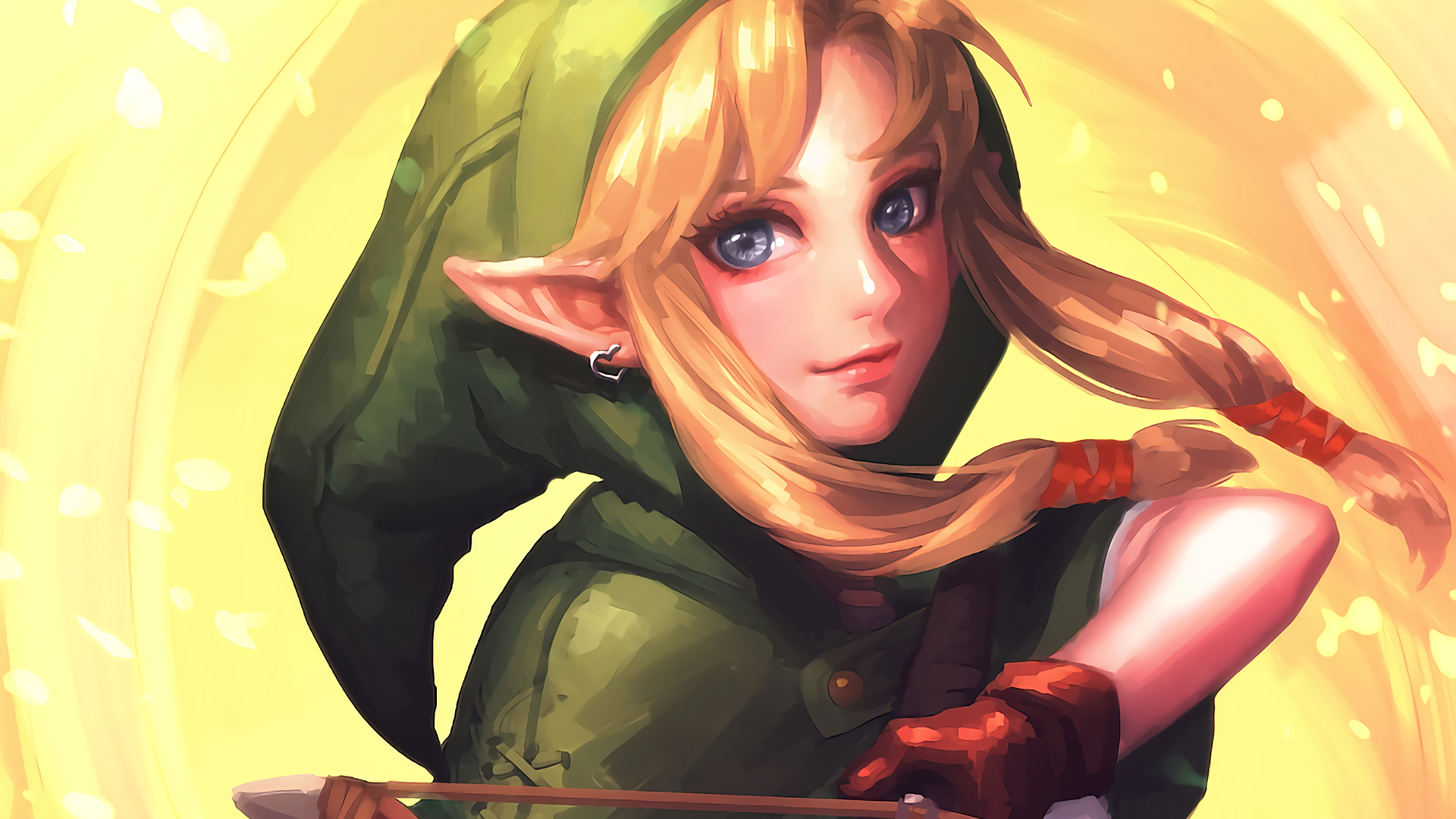 Linkle from The Legend of Zelda with a bow HD Wallpaper