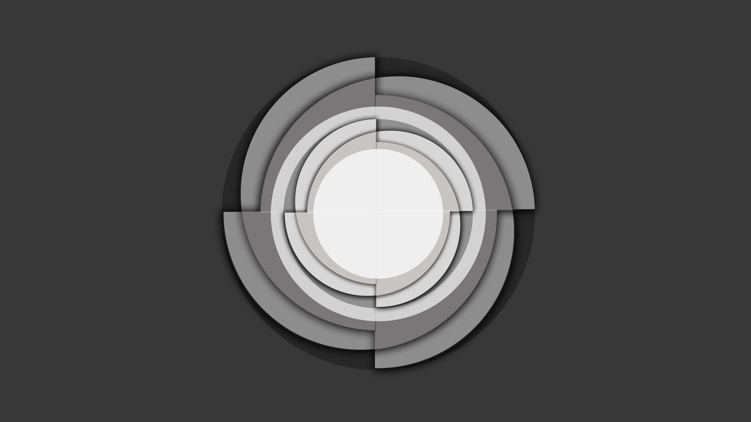 Abstract concentric circles with shadows HD Wallpaper