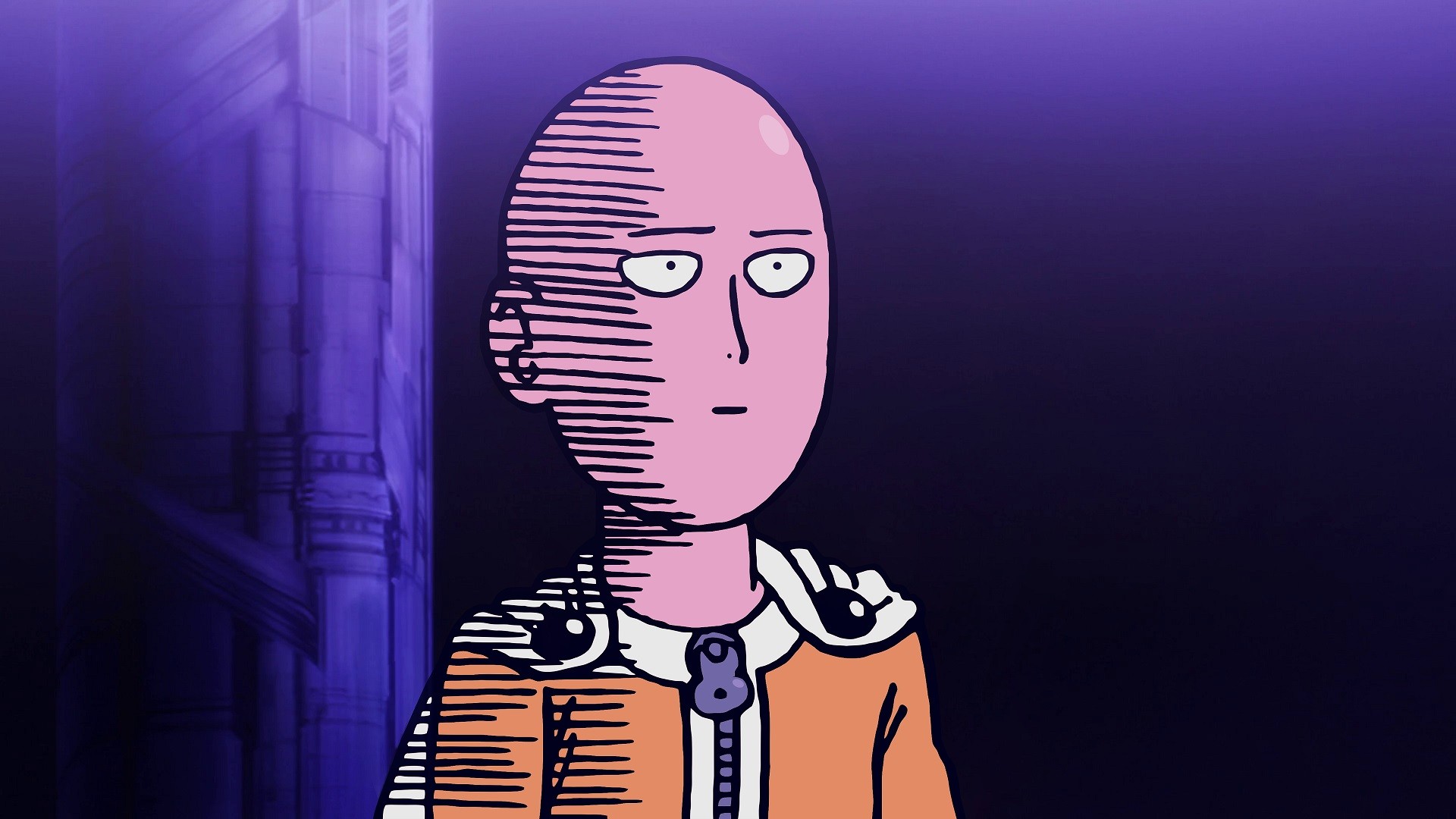 One-Punch Man, anime, Saitama HD Wallpaper