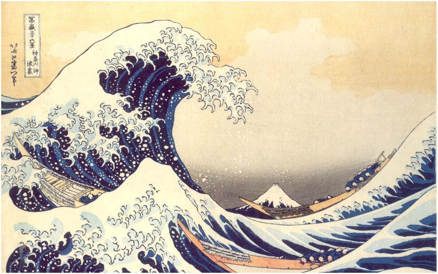 The Great Wave off Kanagawa by Hokusai HD Wallpaper