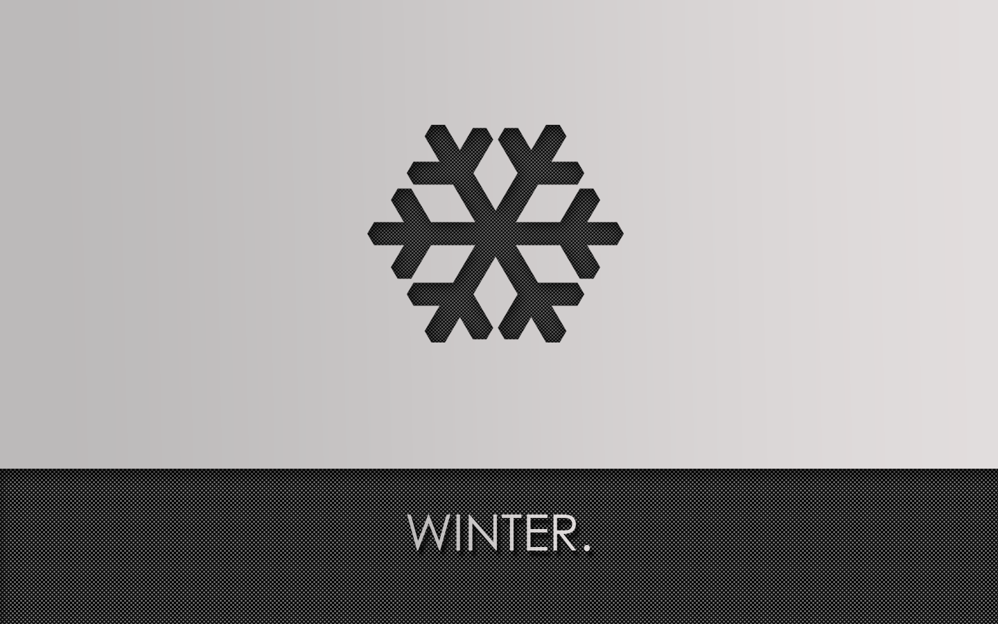 Minimalist snowflake icon with the word WINTER. HD Wallpaper