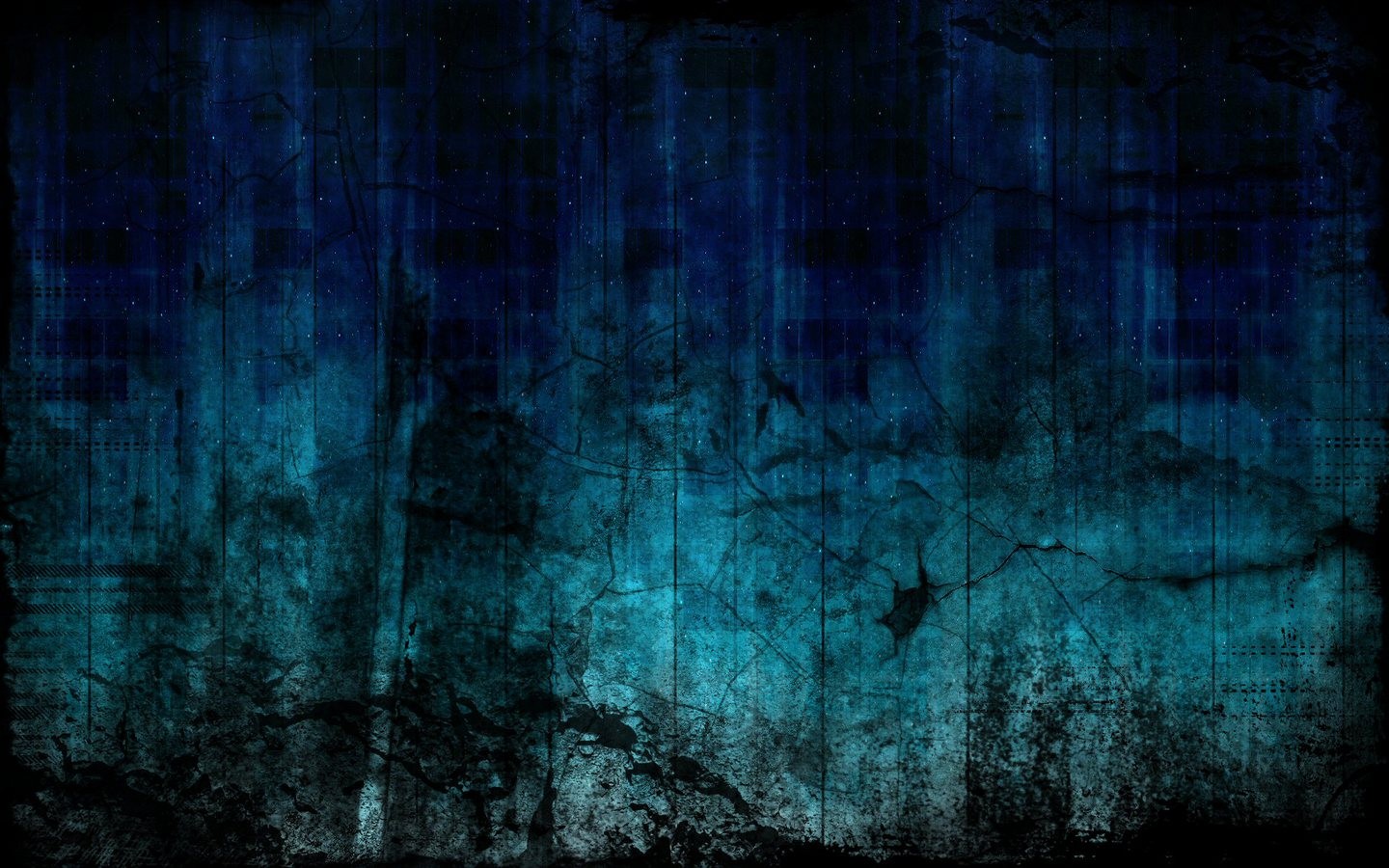 Dark blue and teal grunge texture with faint stars HD Wallpaper