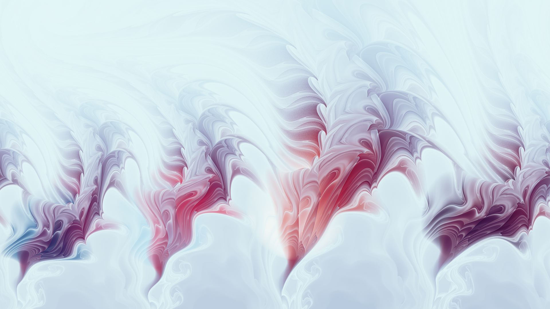 Abstract fractal pattern with red and blue hues HD Wallpaper