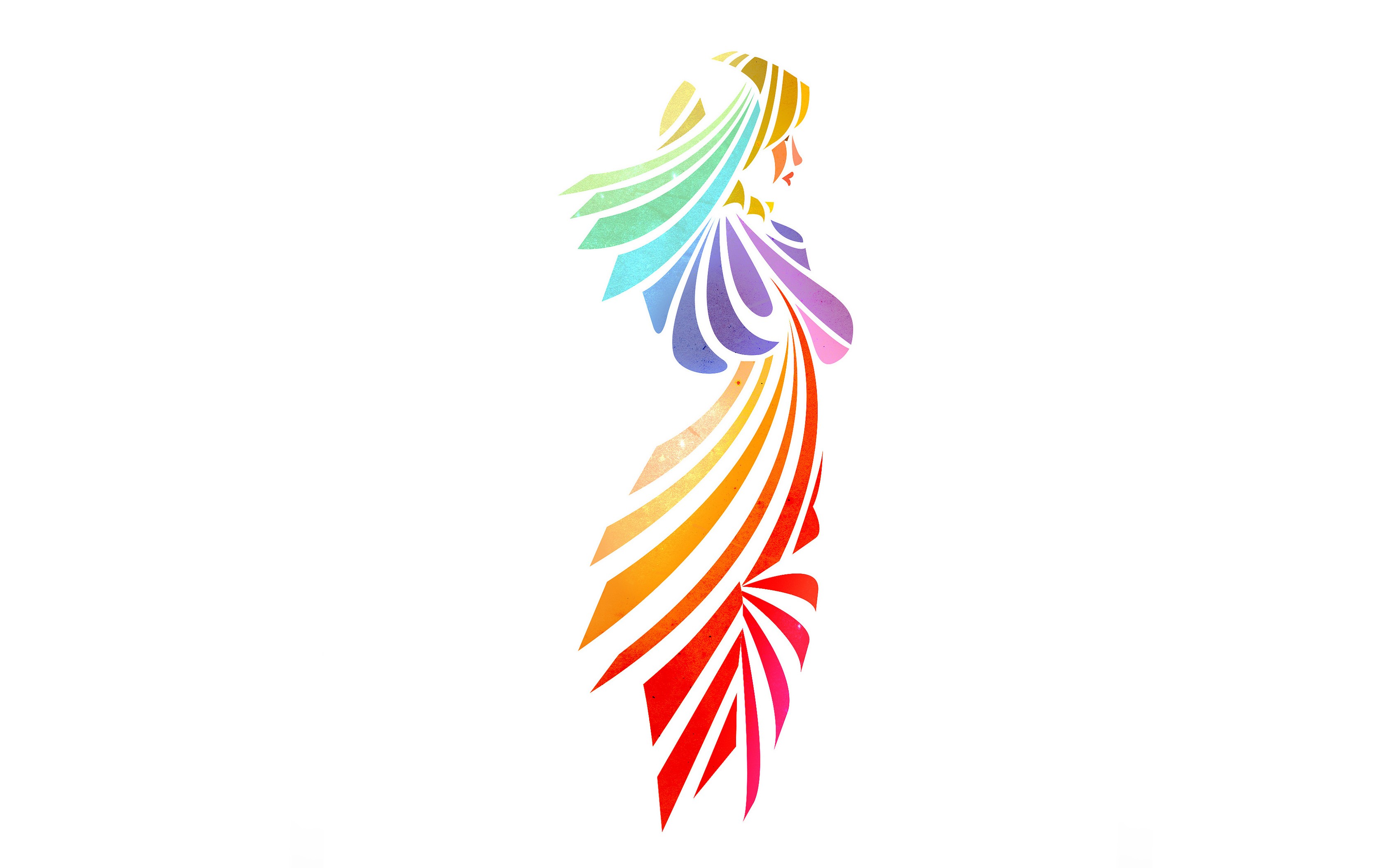 Artwork of a woman in colorful abstract style HD Wallpaper