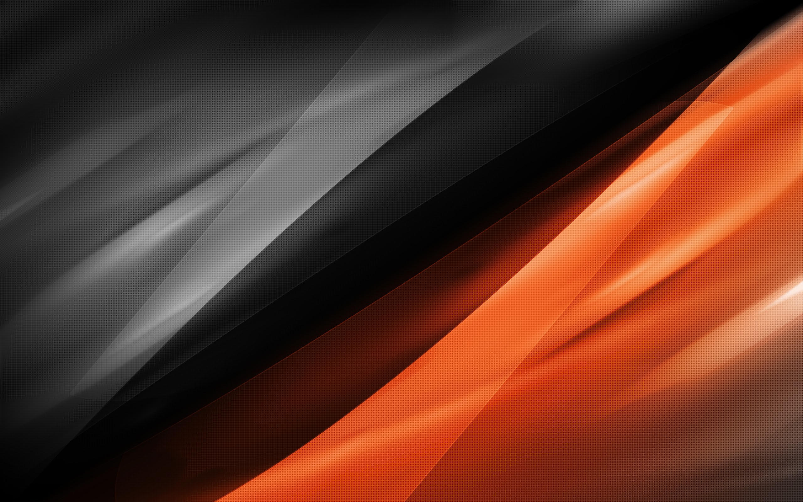 Abstract orange and black flowing lines HD Wallpaper