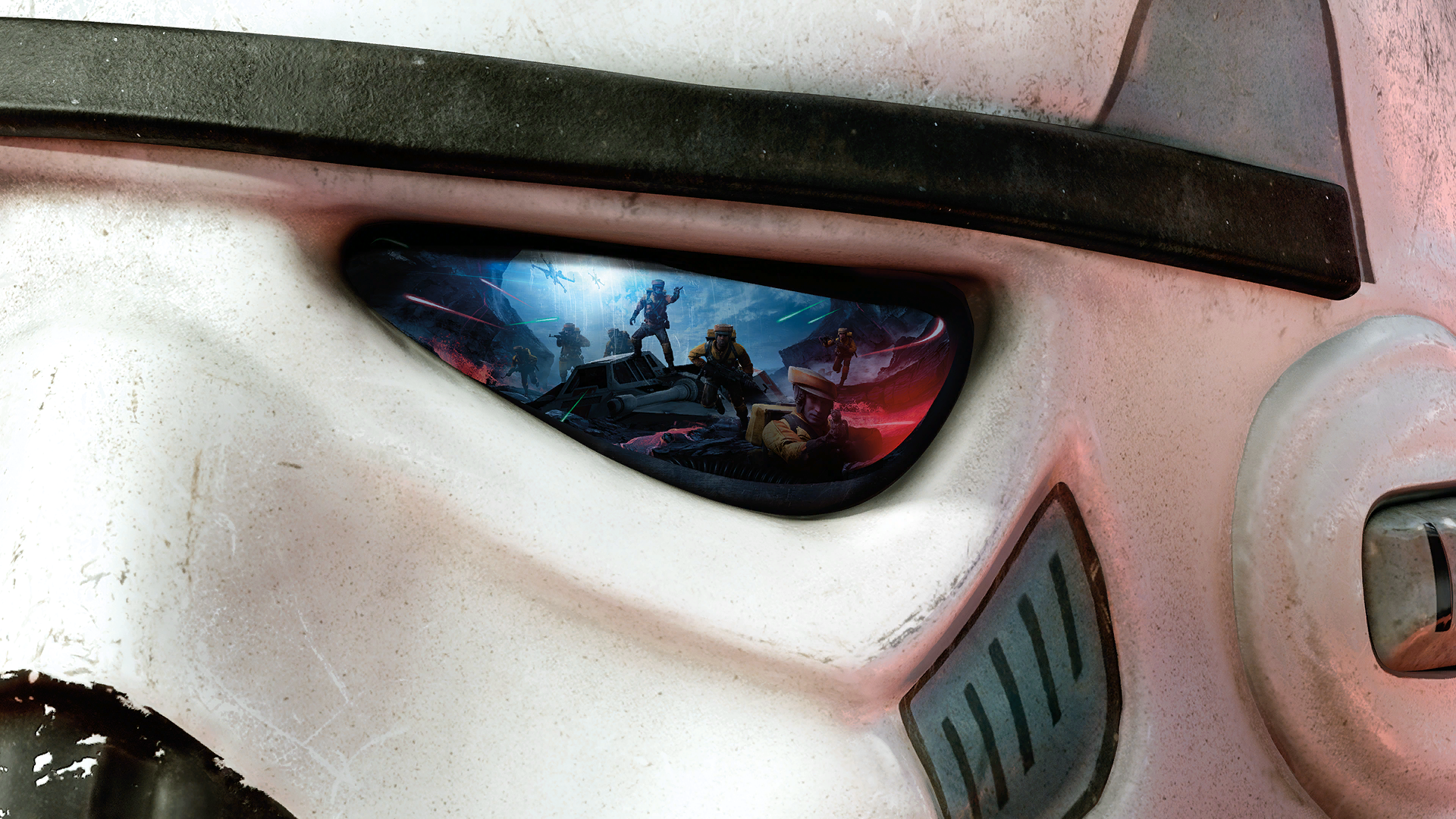 Star Wars: Battlefront Stormtrooper Helmet Reflection HD Wallpaper
