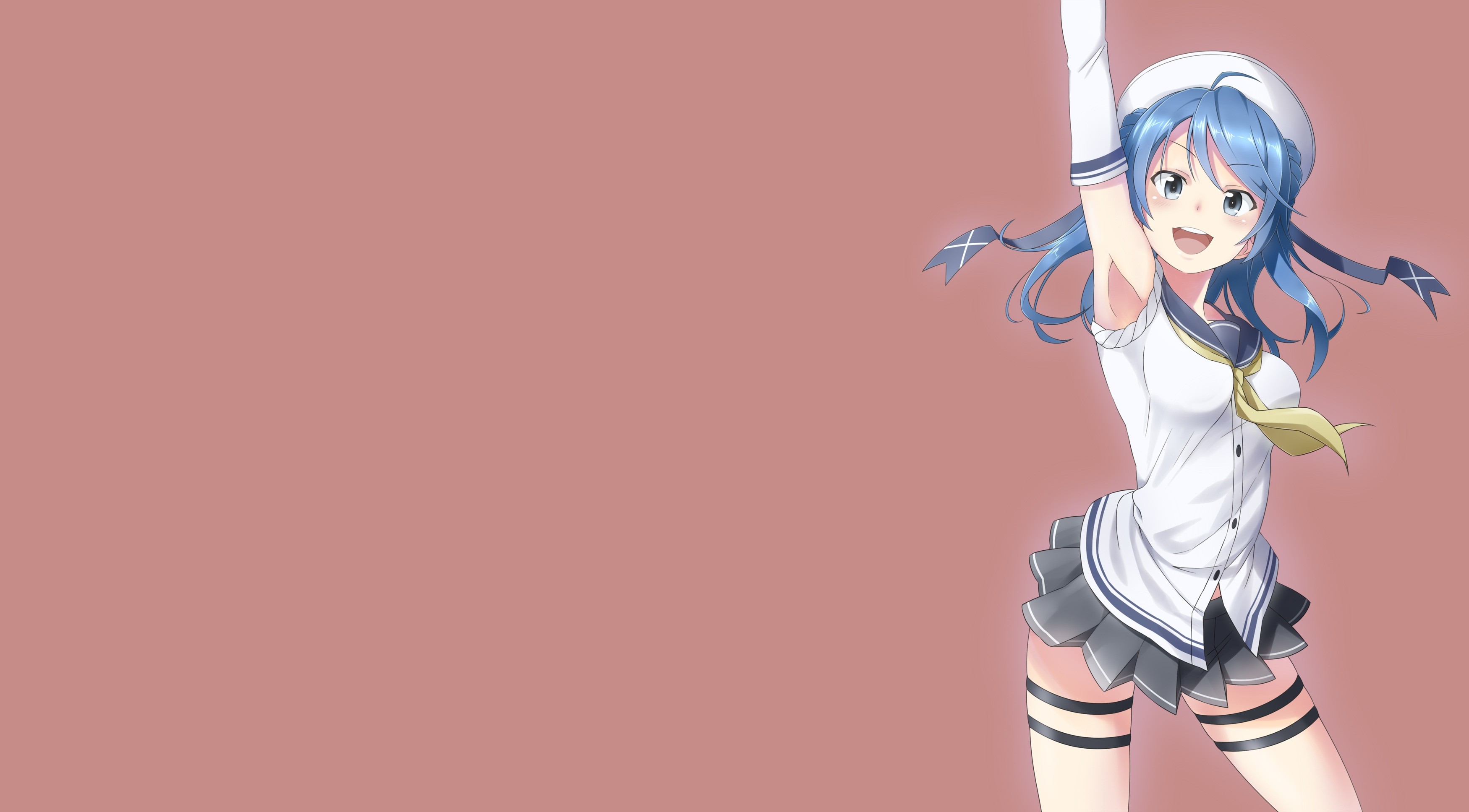 Urakaze from Kantai Collection anime girl HD Wallpaper