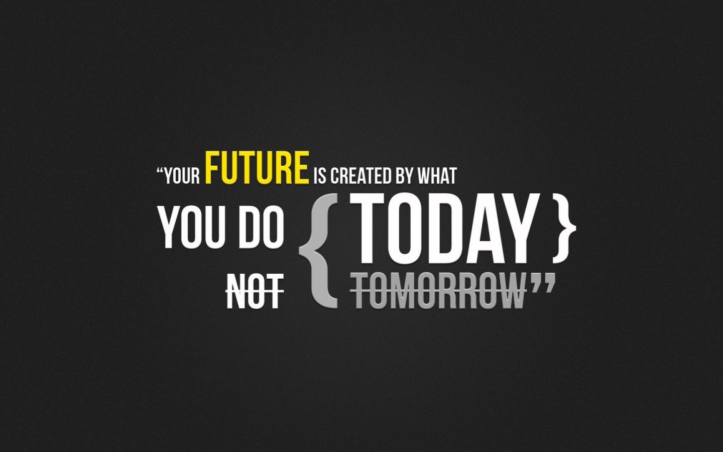 Motivational quote poster about future and today HD Wallpaper