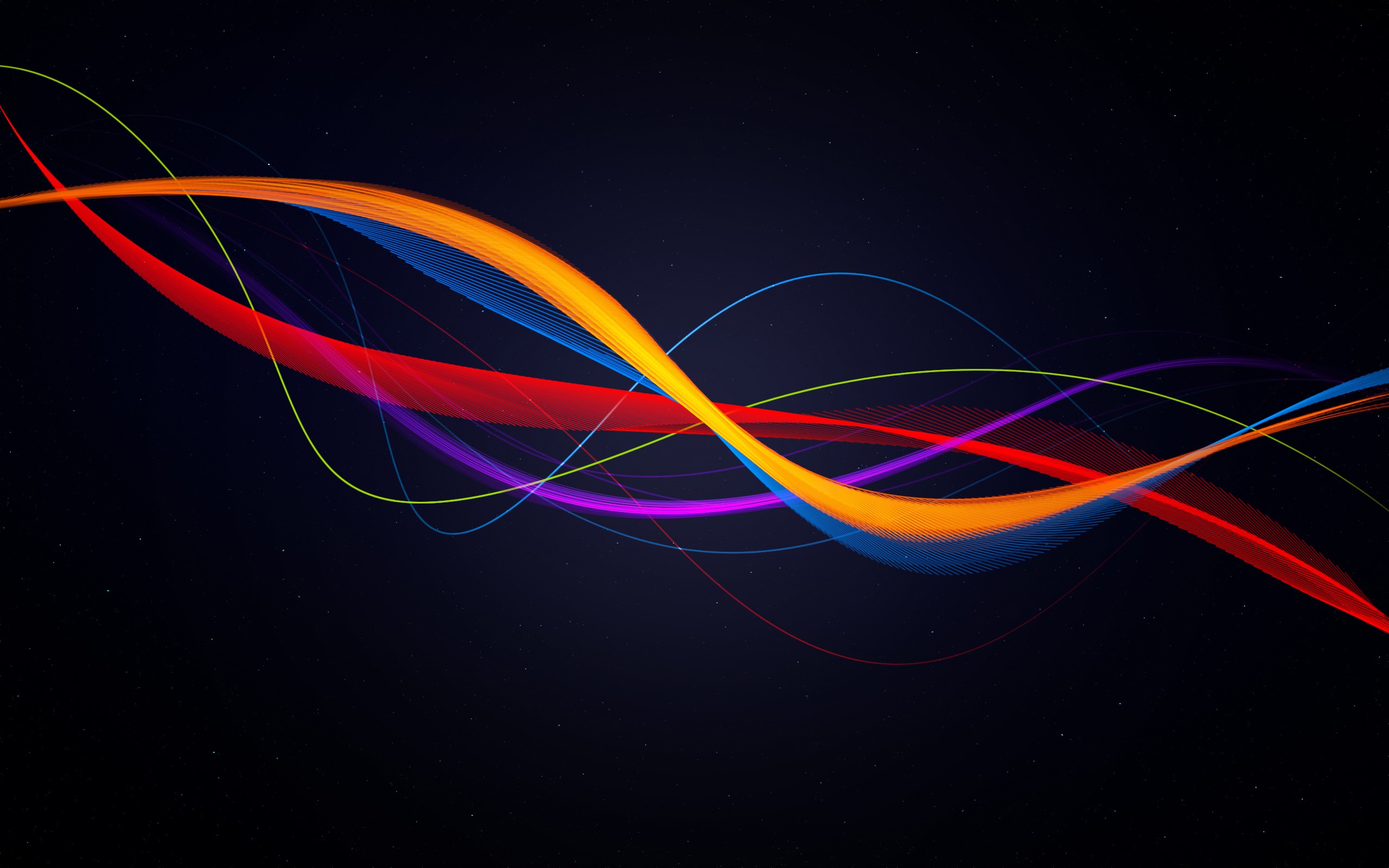 Abstract wavy lines with multiple colors HD Wallpaper