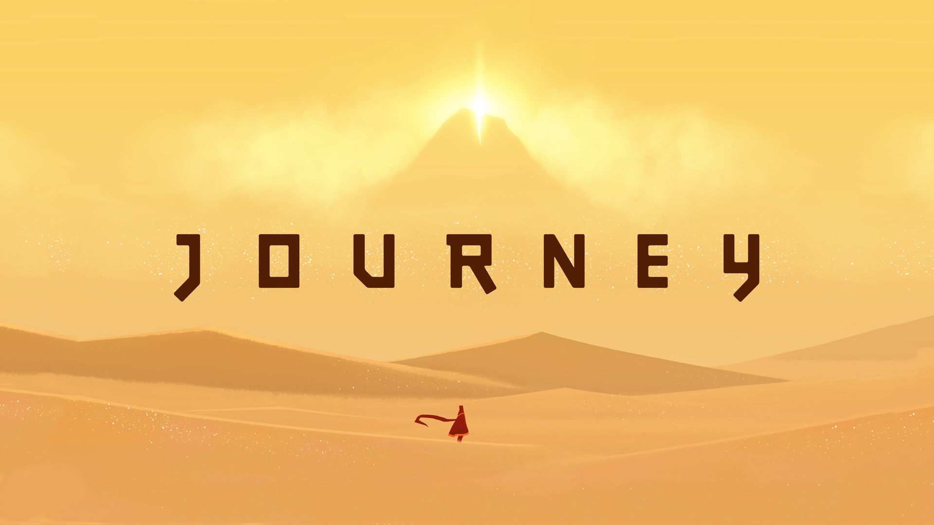 Journey game title over desert landscape HD Wallpaper