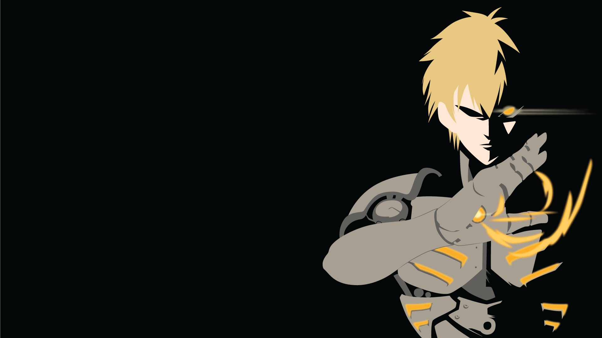 Genos from One-Punch Man in minimalist style HD Wallpaper