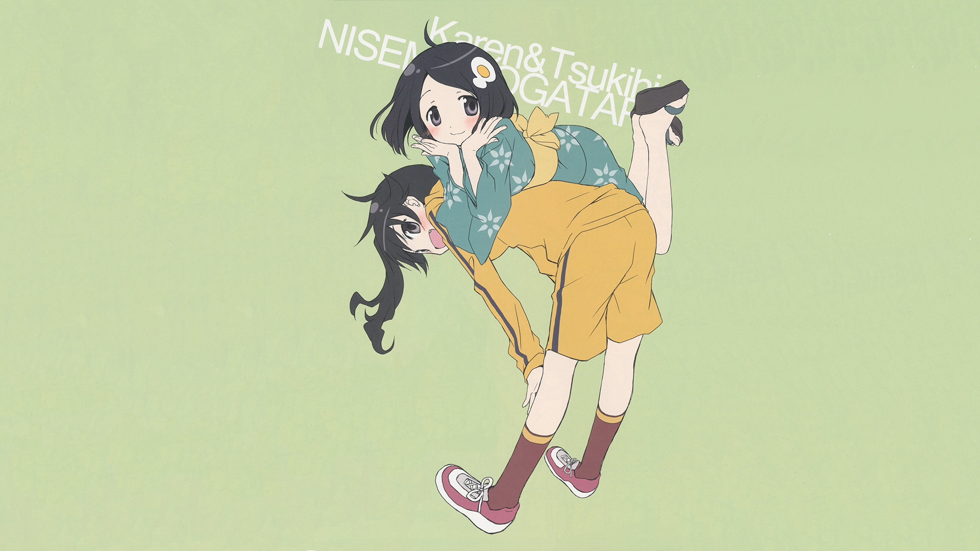 Karen & Tsukihi Araragi from Monogatari Series HD Wallpaper