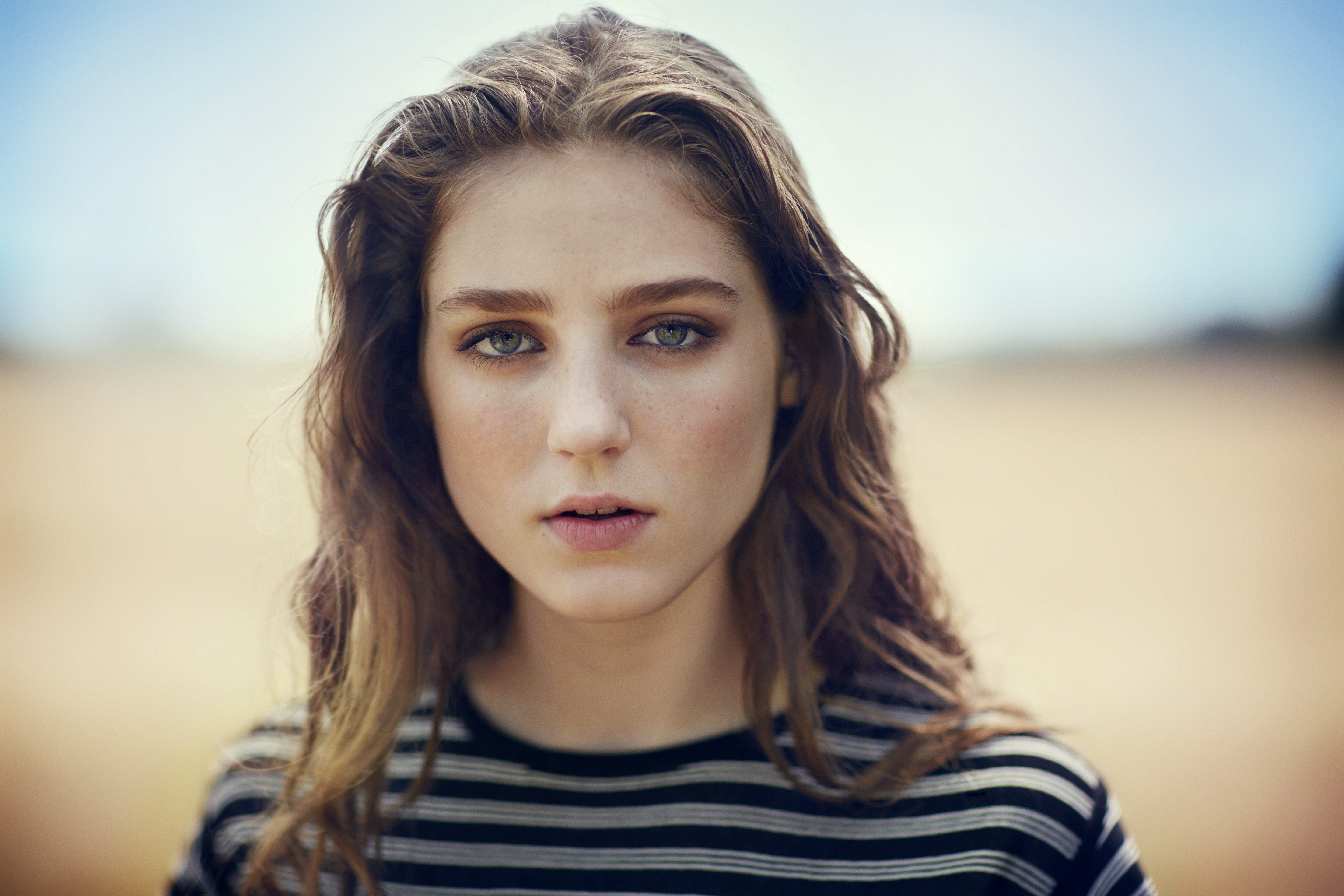 Birdy looking at viewer in striped clothing HD Wallpaper