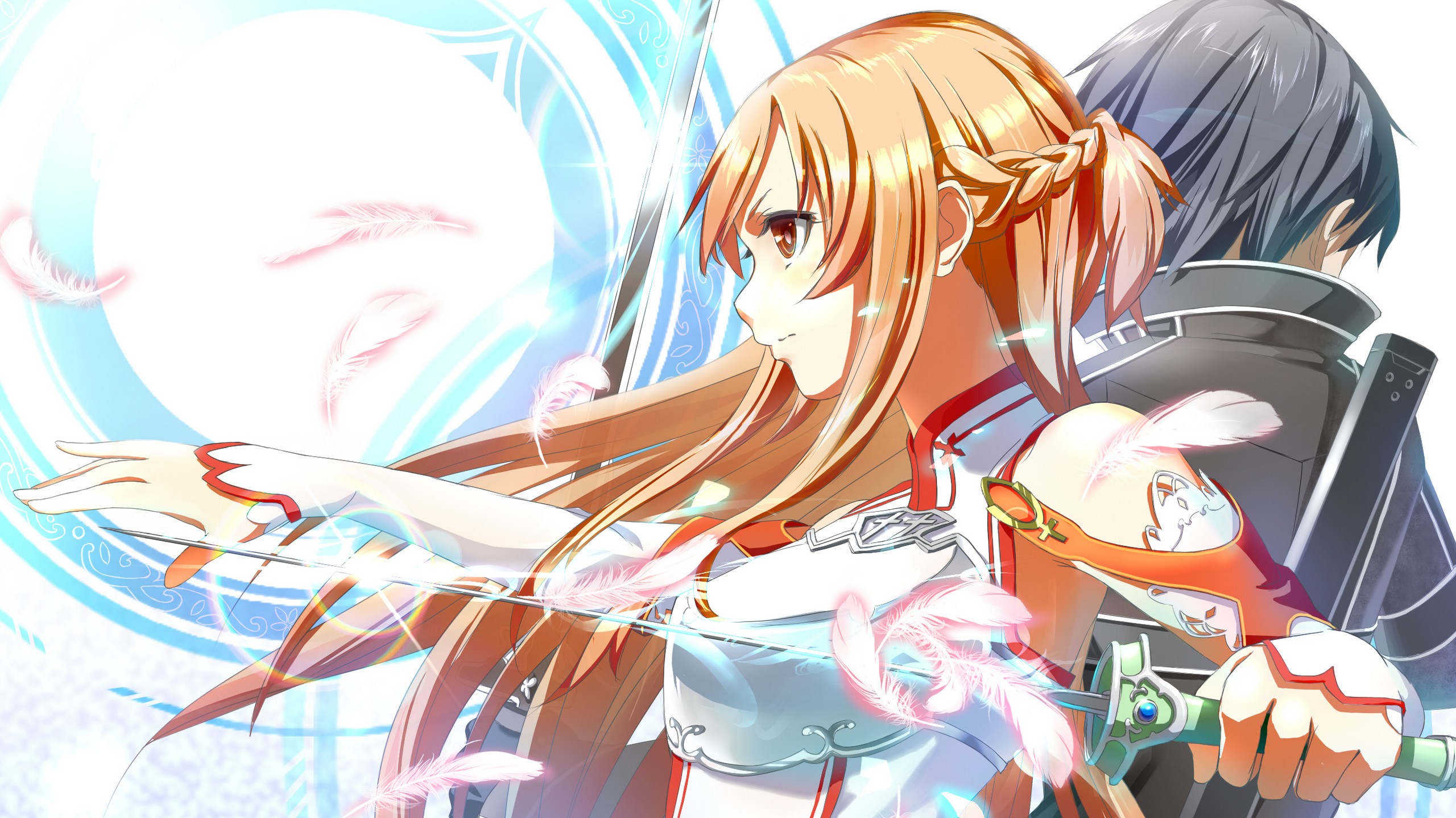 Asuna and Kirito from Sword Art Online HD Wallpaper