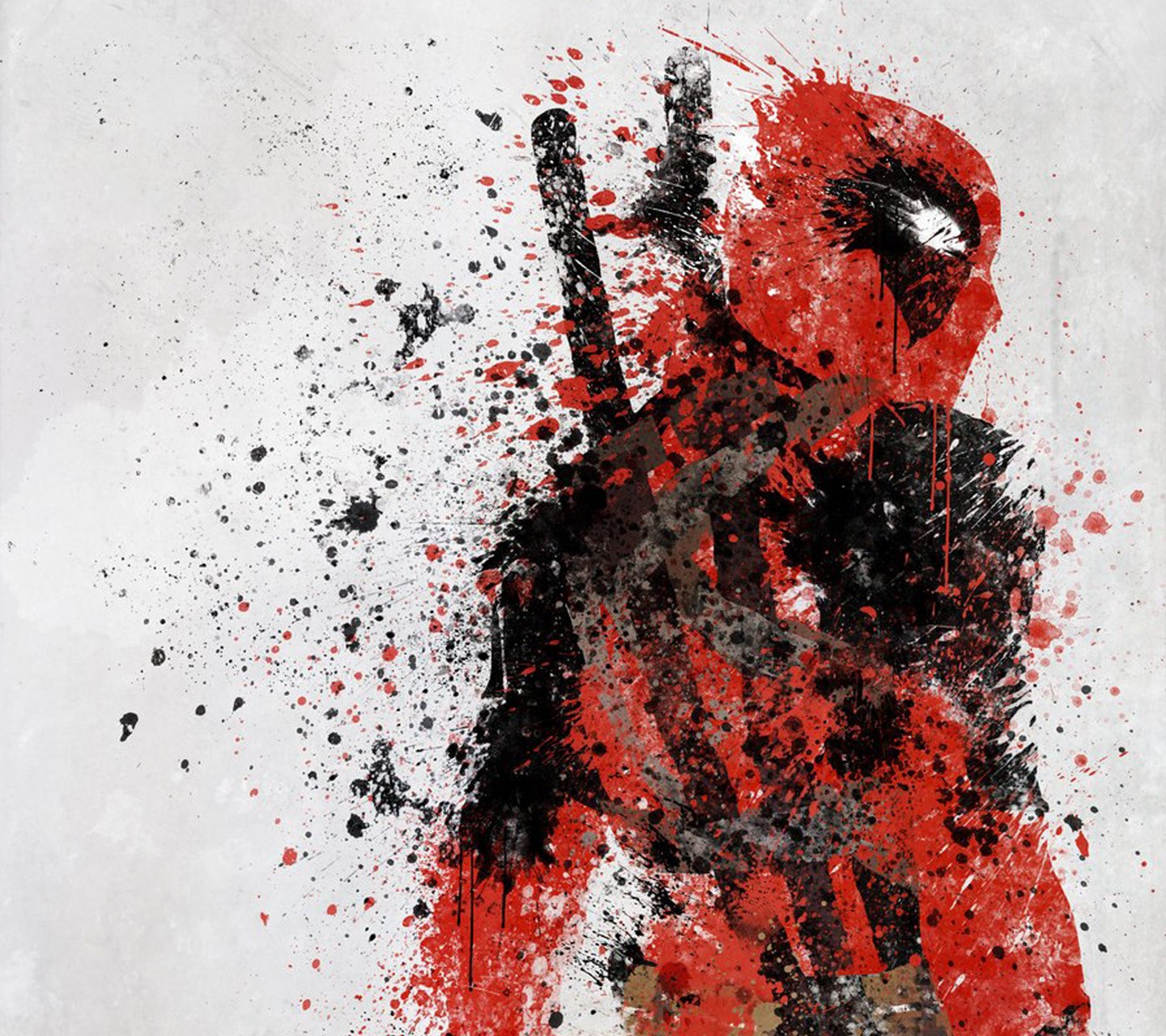 Deadpool Splatter Art HD Wallpaper