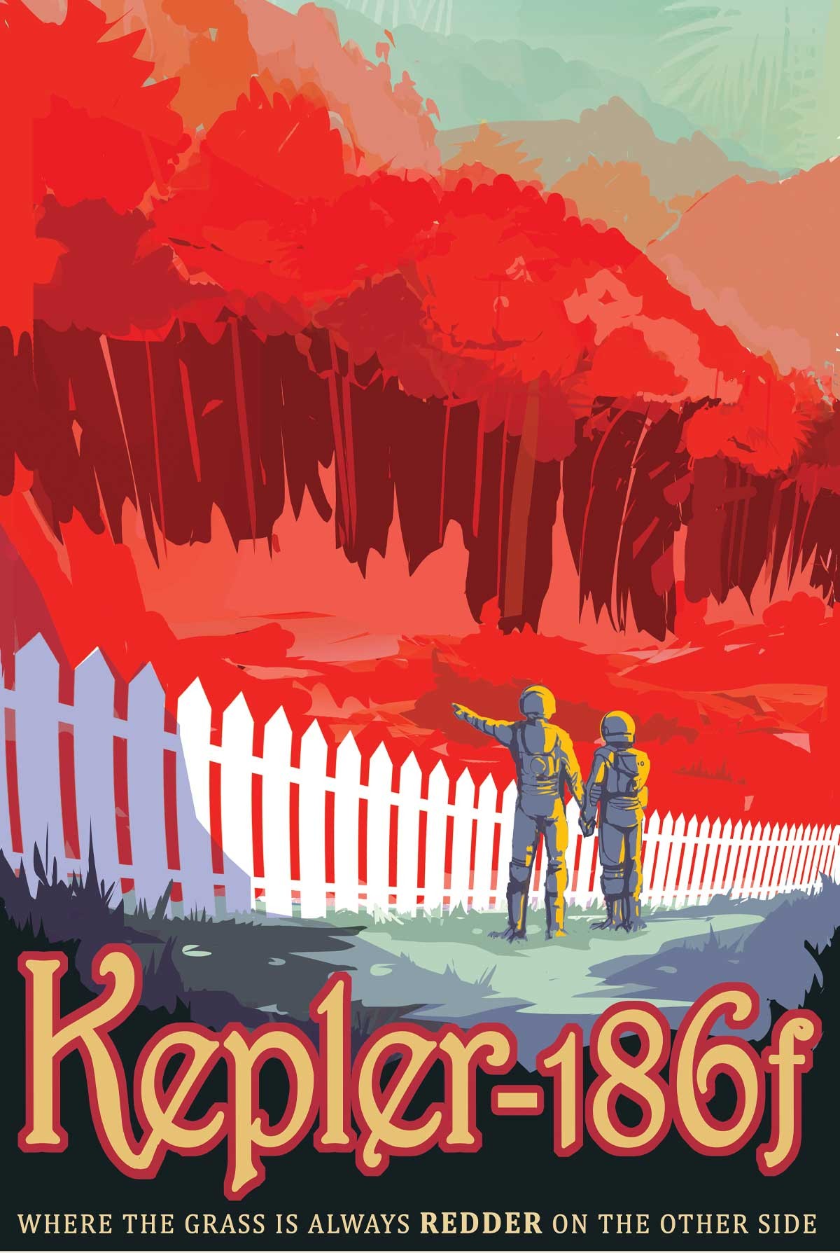 Kepler-186f Travel Poster by JPL HD Wallpaper