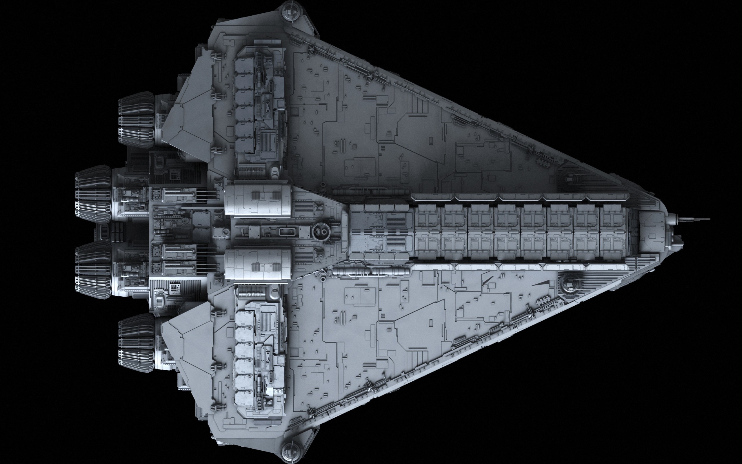 Star Wars spaceship from a top-down view HD Wallpaper