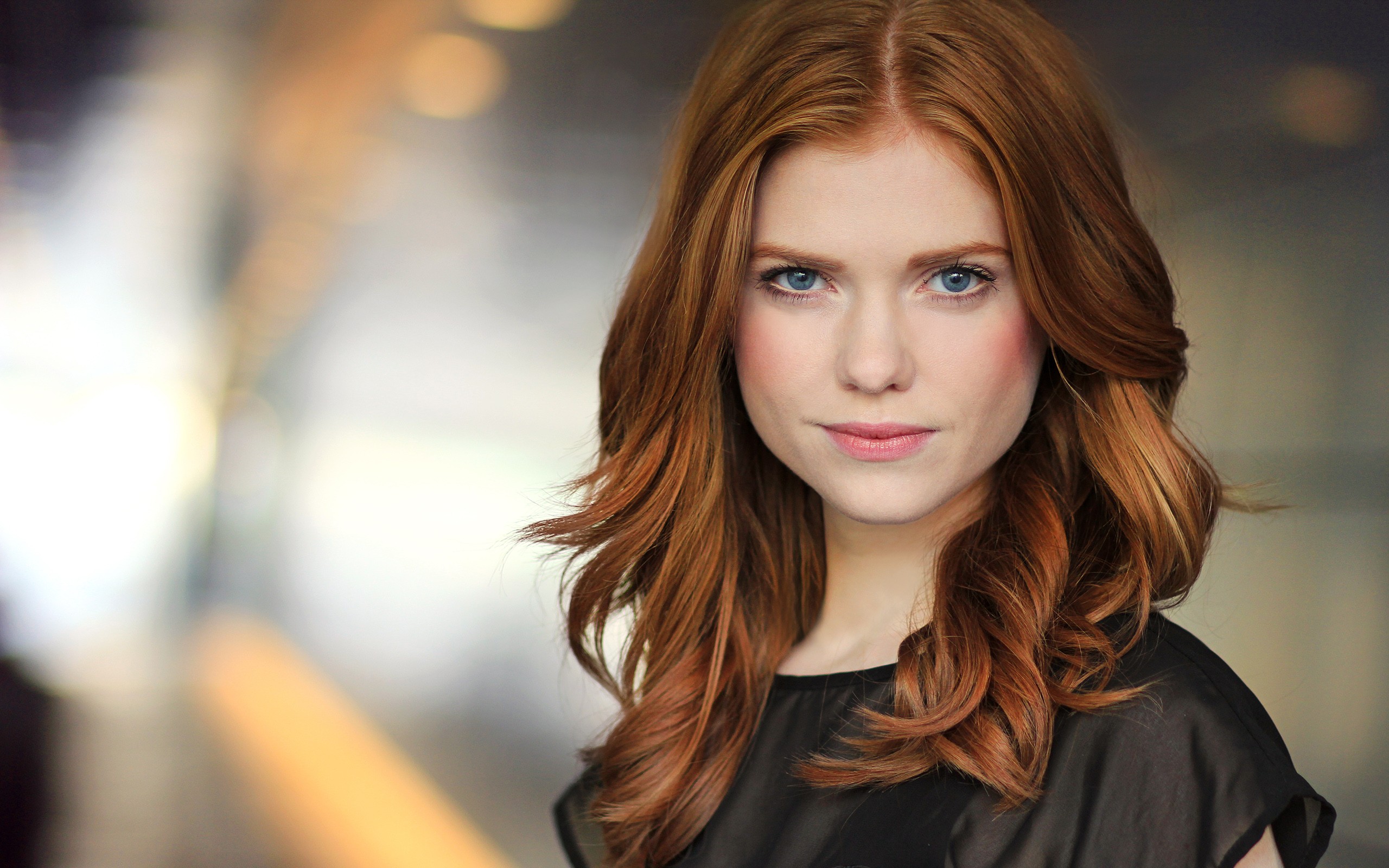 Megan West, a redhead woman with blue eyes HD Wallpaper