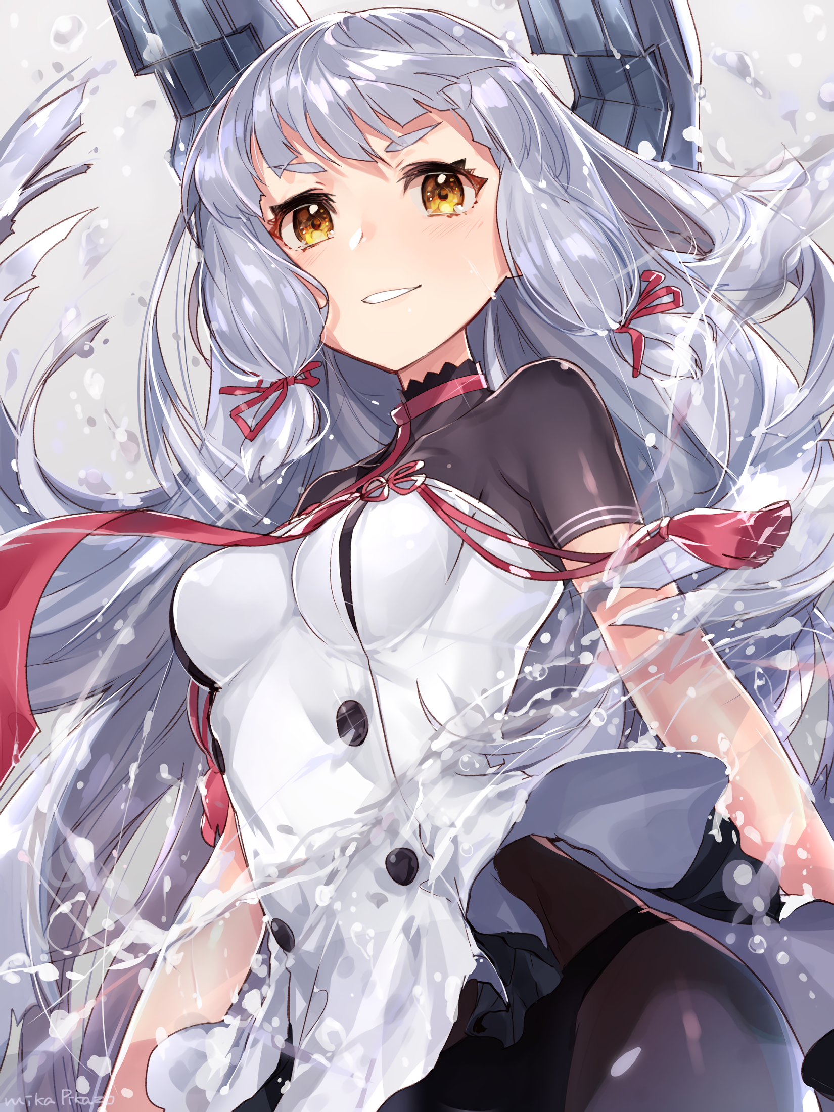 Murakumo from Kantai Collection with white hair HD Wallpaper