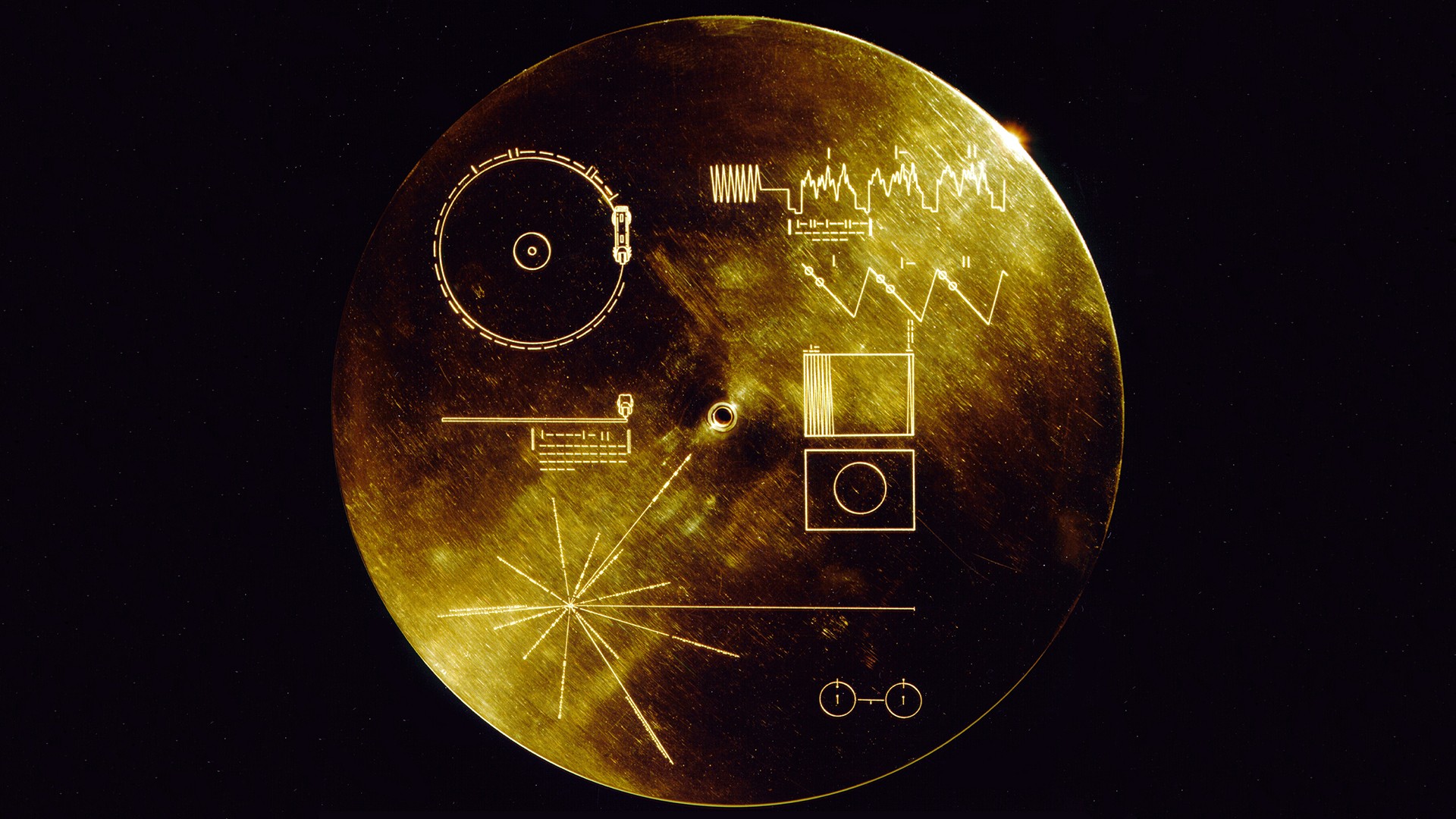 Voyager Golden Record in Space HD Wallpaper