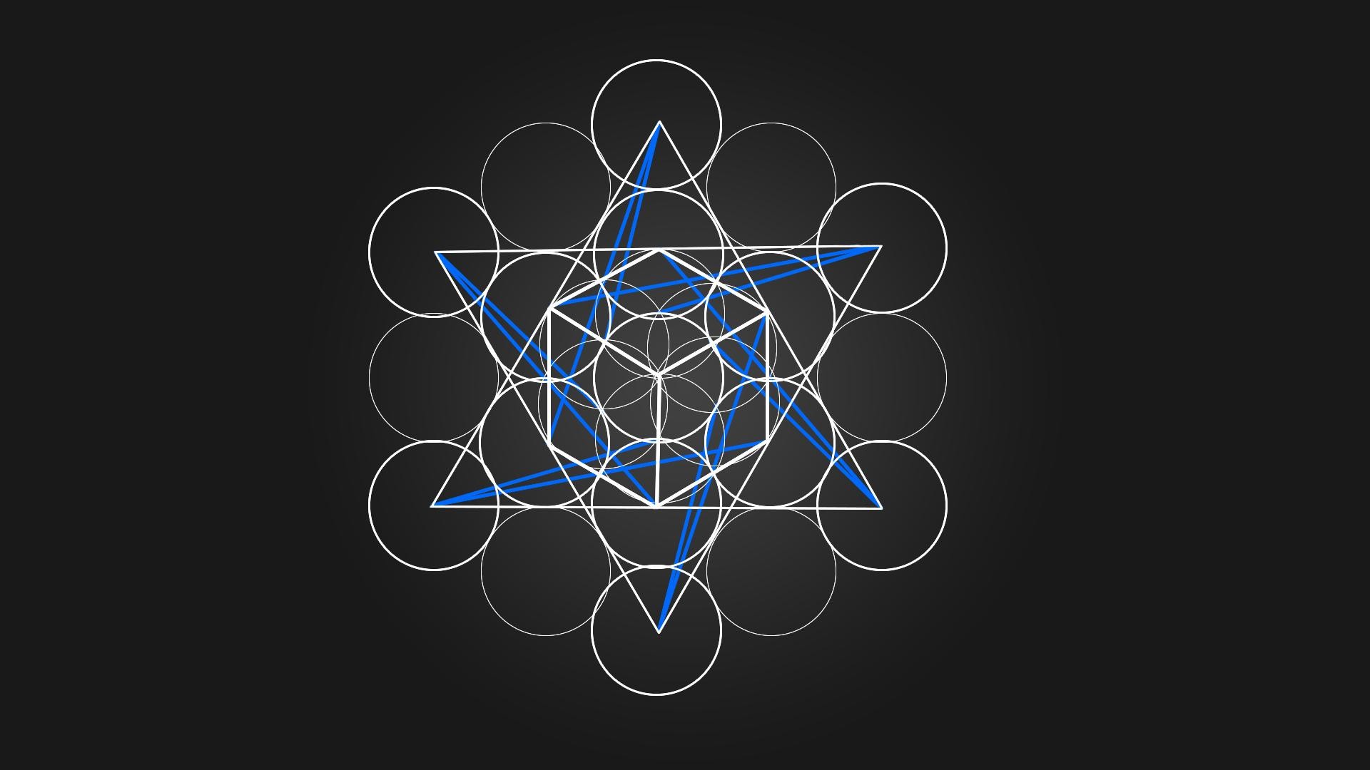 Geometric pattern with circles and triangles HD Wallpaper
