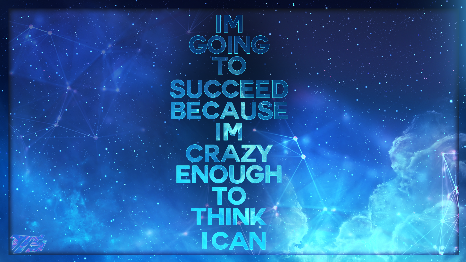 I'm Going to Succeed Because I'm Crazy Enough to Think I Can Typography HD Wallpaper