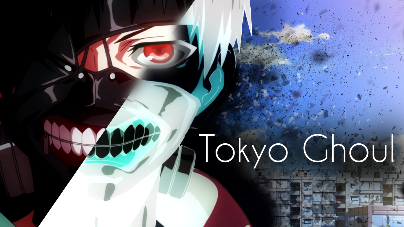 Tokyo Ghoul Ken Kaneki Mask and Cityscape HD Wallpaper