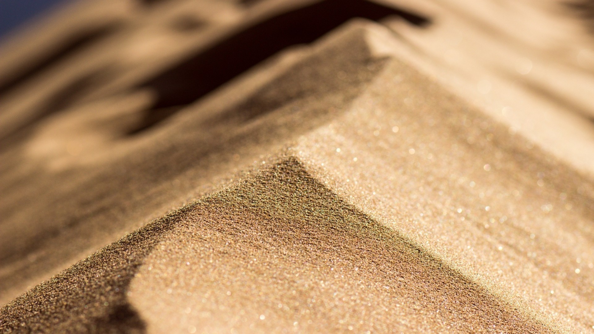 Close-up of sand dunes with tilt-shift effect HD Wallpaper