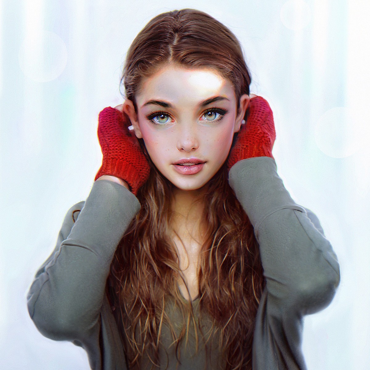 Drawing of a woman's portrait HD Wallpaper