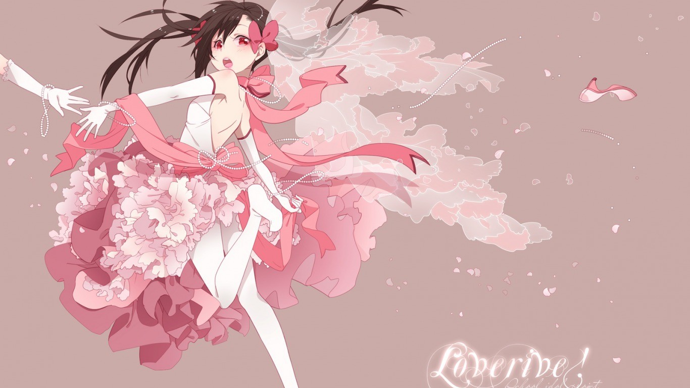 Love Live! Yazawa Nico in a pink dress HD Wallpaper