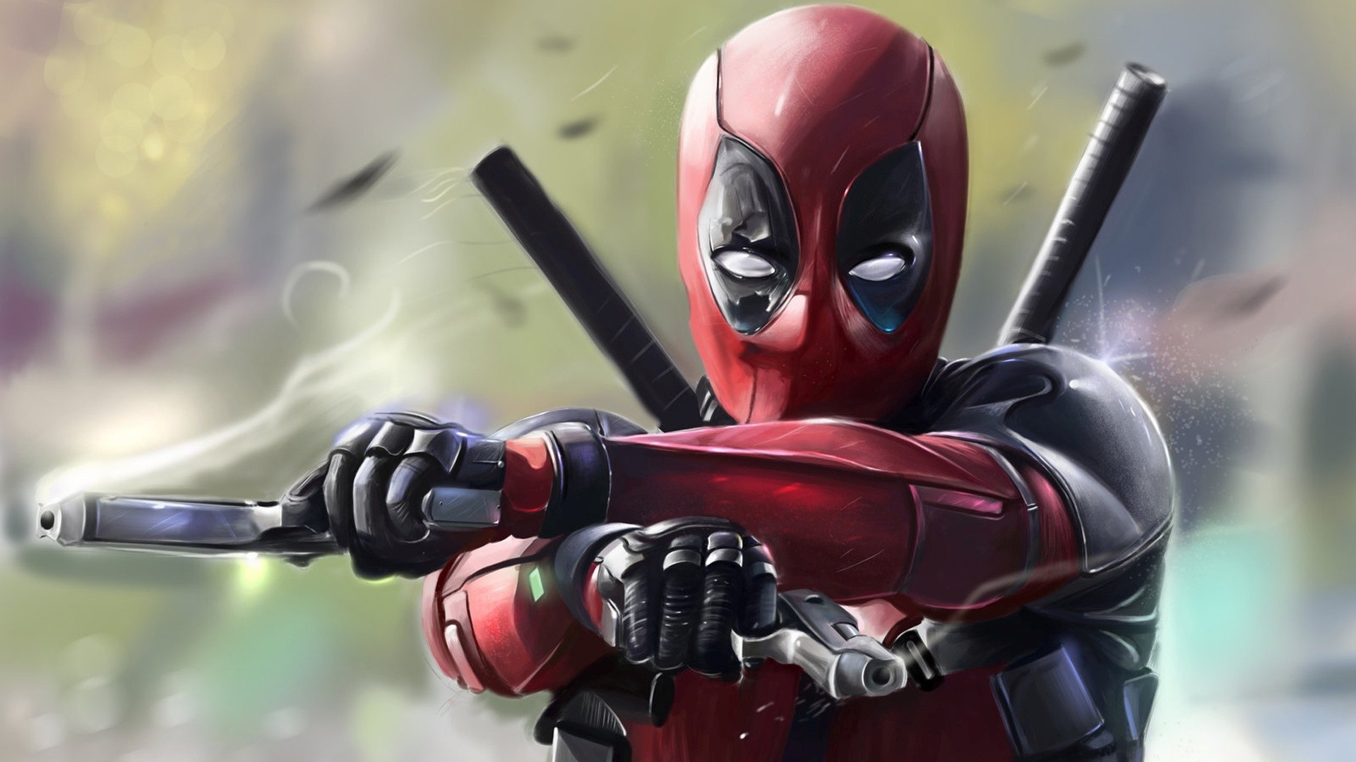 Deadpool holding two guns HD Wallpaper