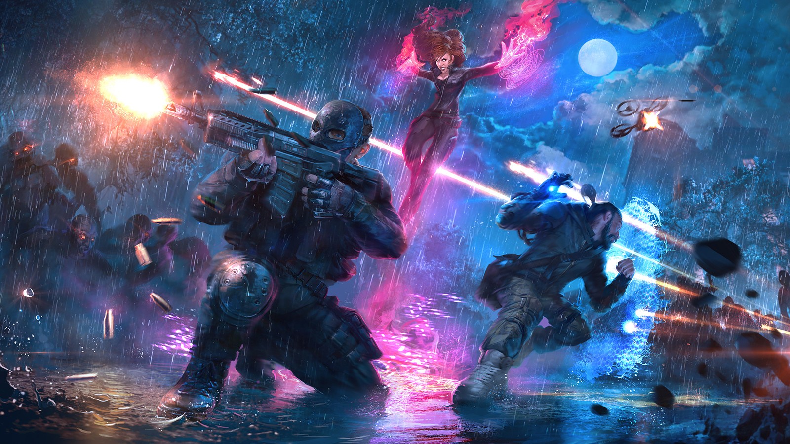 Futuristic Fantasy Art Battle HD Wallpaper