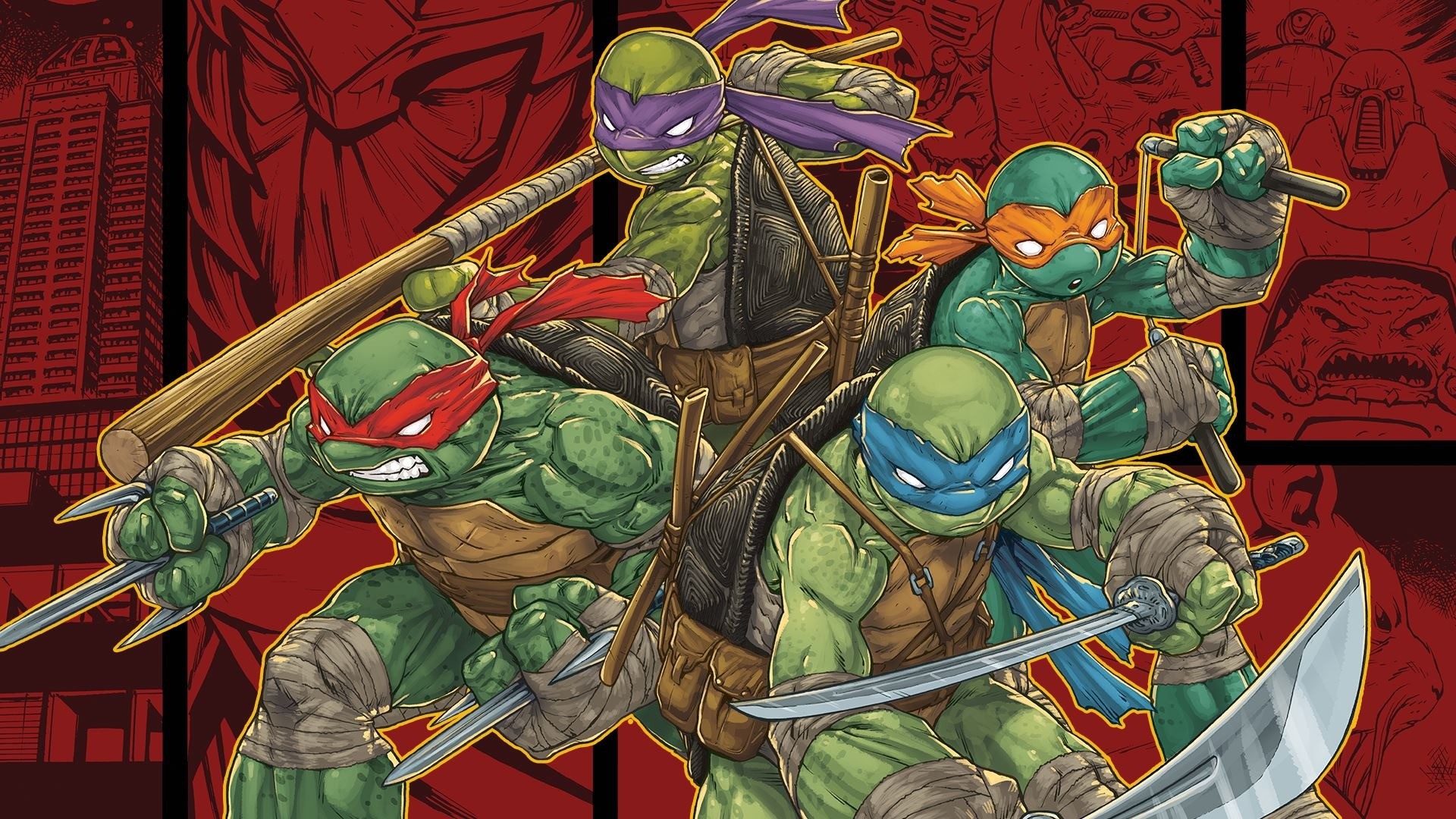 Teenage Mutant Ninja Turtles artwork HD Wallpaper