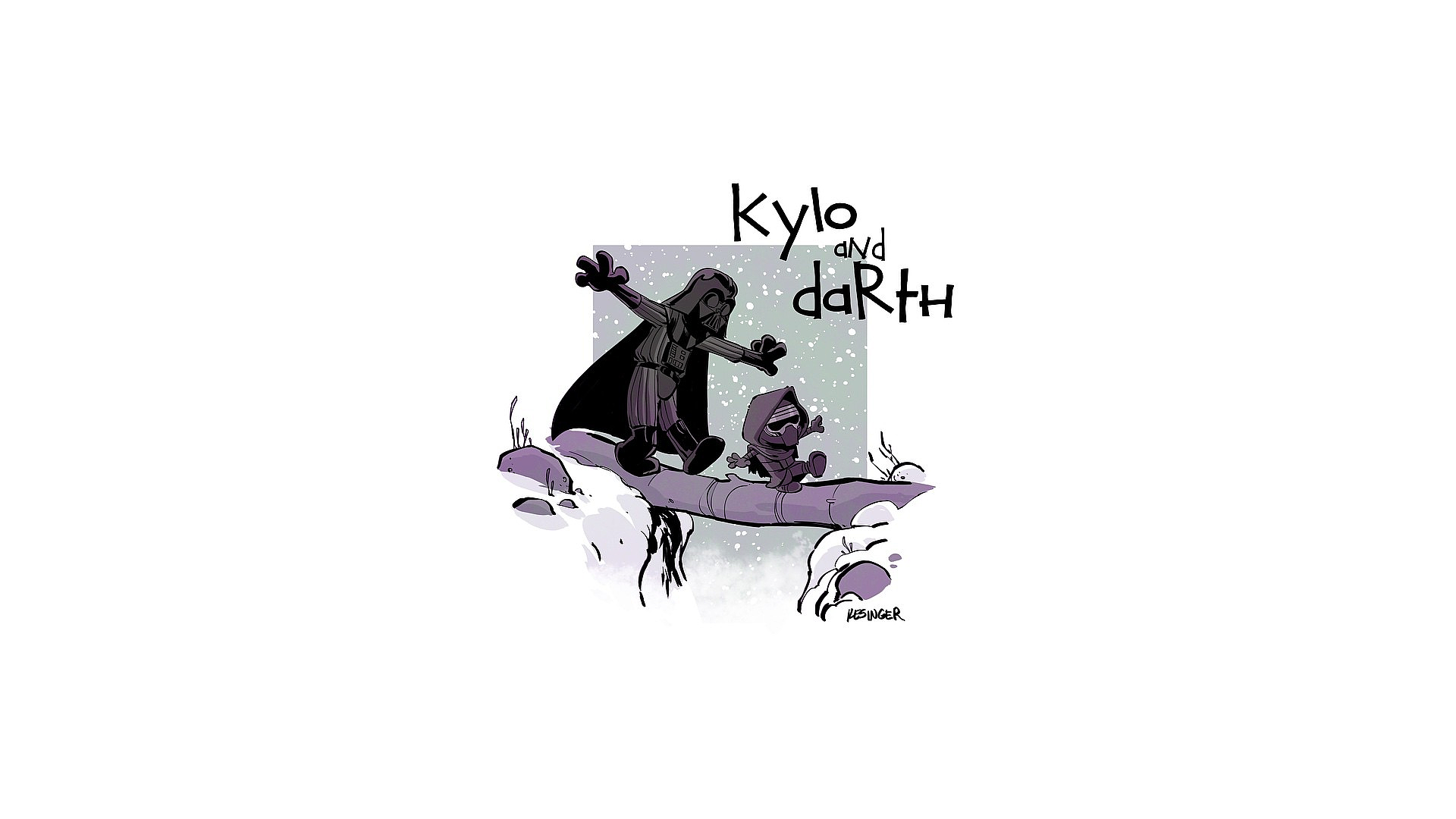 Kylo and Darth by Brian Kesinger HD Wallpaper