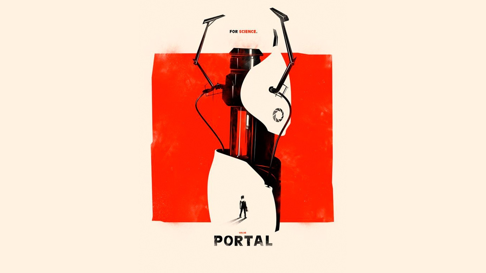 Portal Game Poster with "For Science." HD Wallpaper