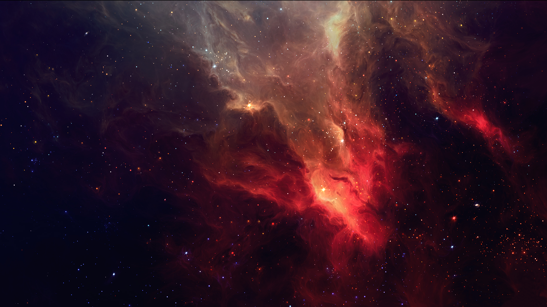 Nebula and Stars in Deep Space HD Wallpaper