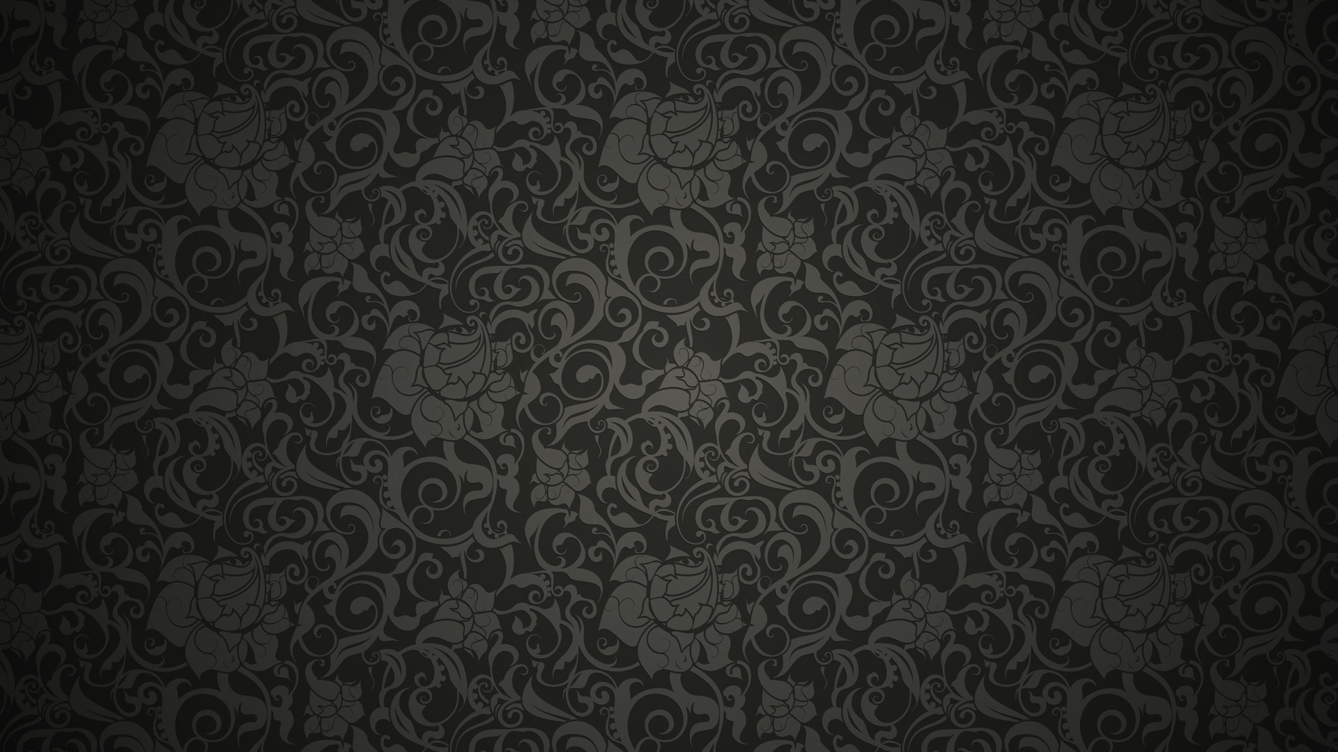 Dark floral pattern with swirls HD Wallpaper