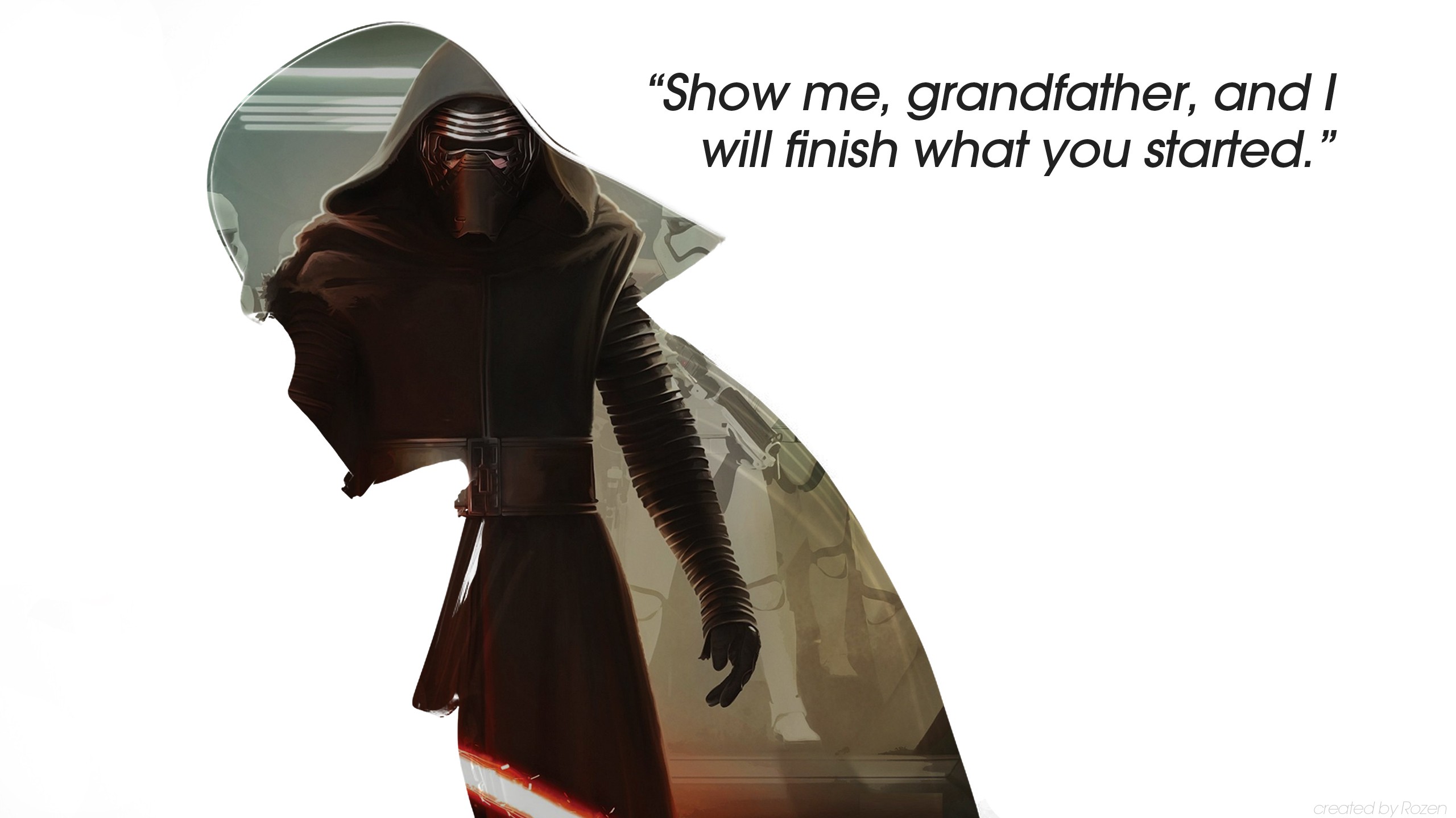 Kylo Ren quote from Star Wars HD Wallpaper
