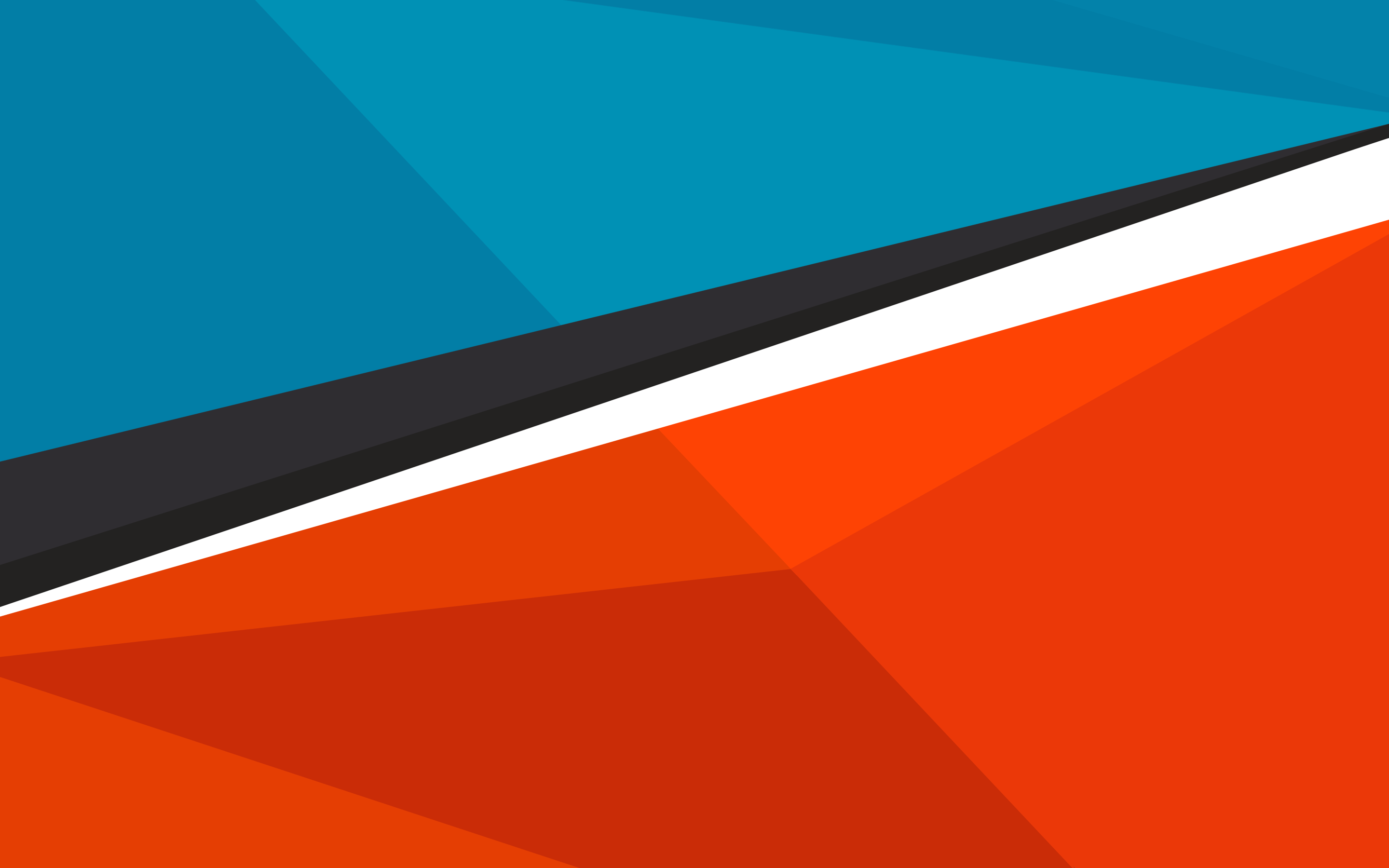 Abstract low poly digital art with blue and orange shapes HD Wallpaper