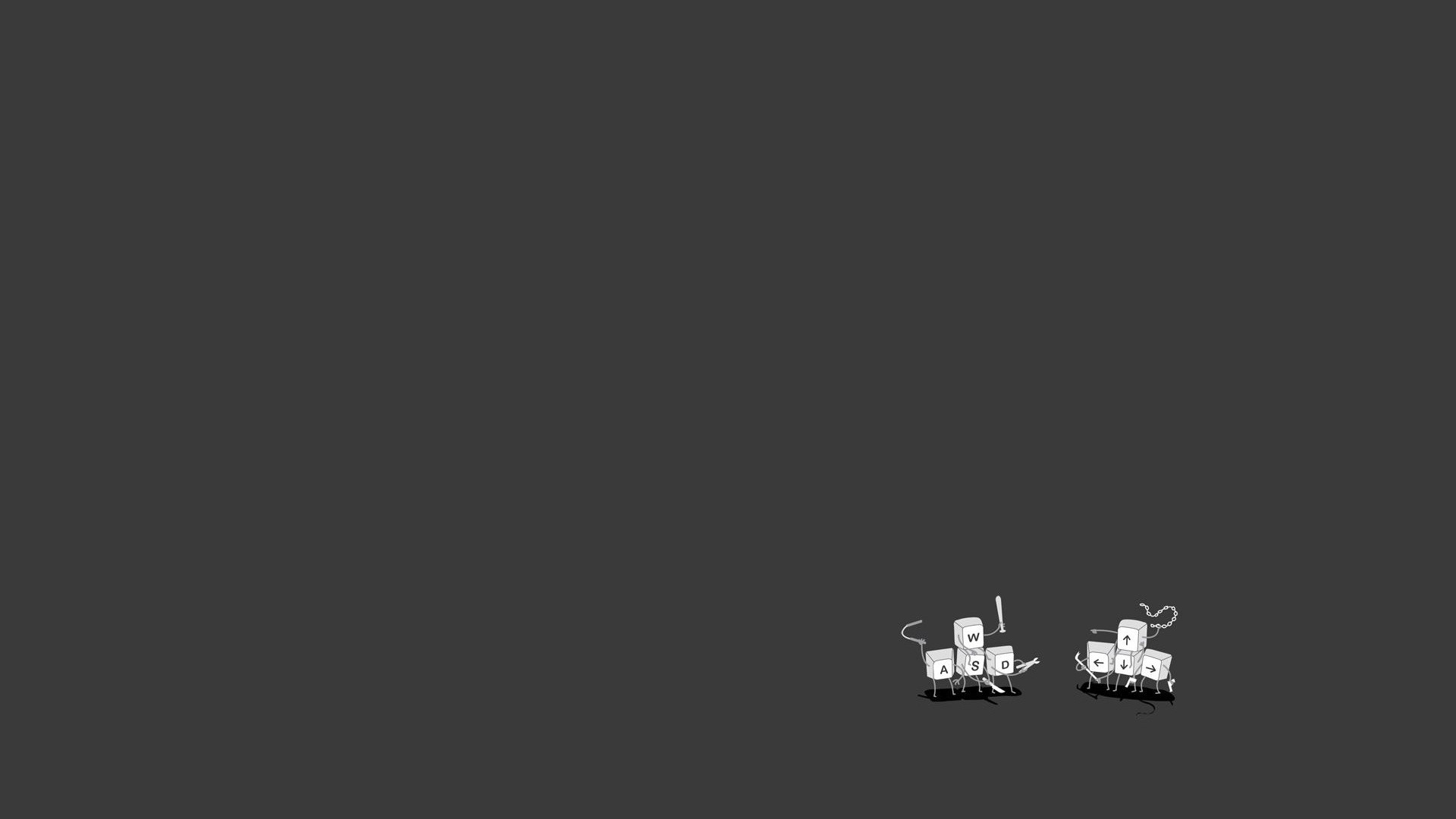 Keyboard keys W, A, S, D and arrow keys playing HD Wallpaper