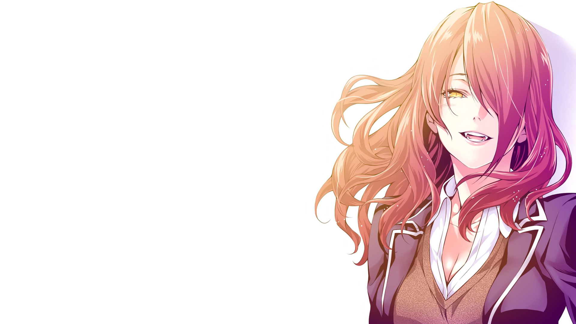 Rindō Kobayashi from Shokugeki no Souma with fangs HD Wallpaper