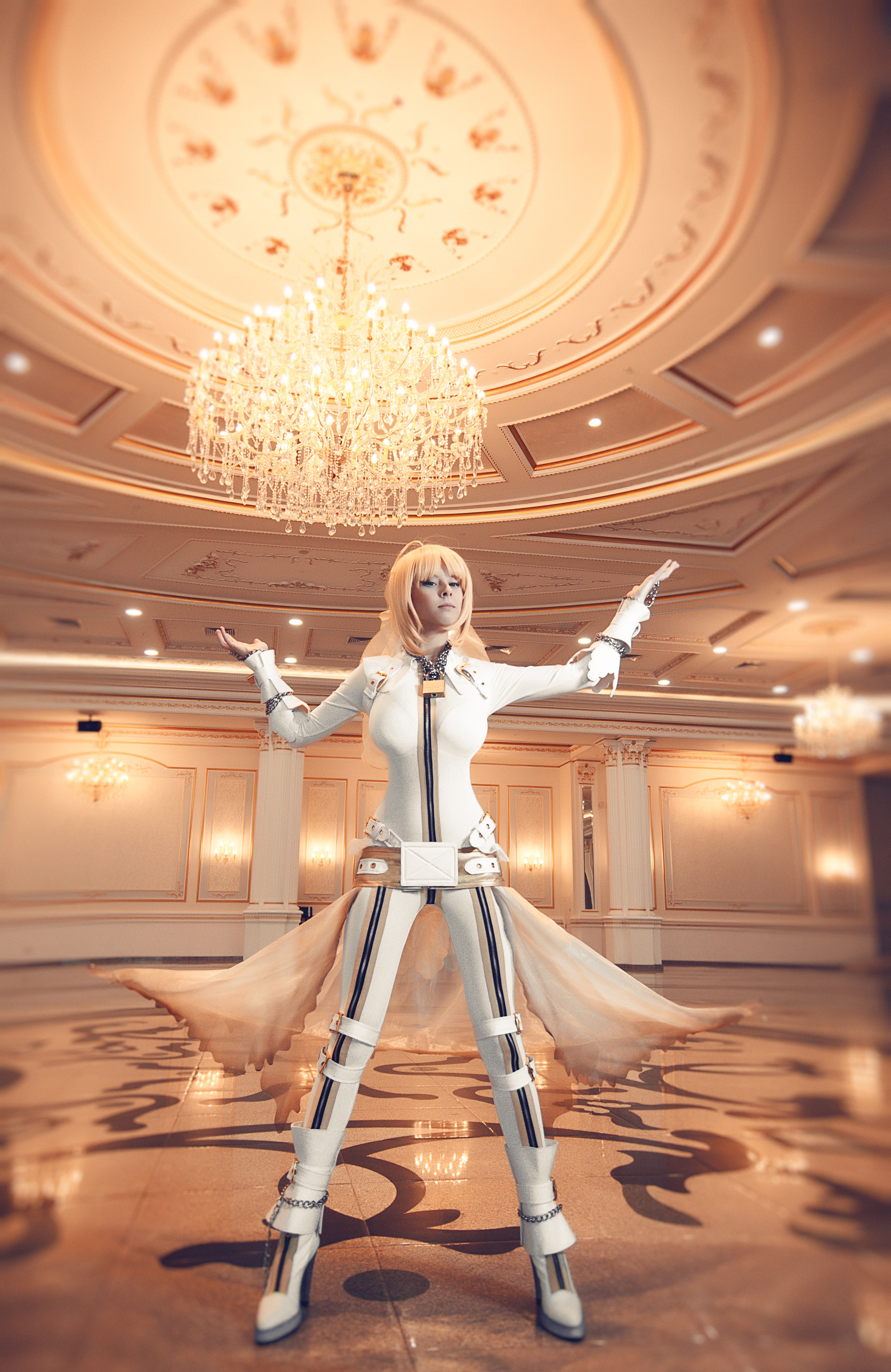 Saber Bride Helly von Valentine in a Ballroom Cosplay HD Wallpaper